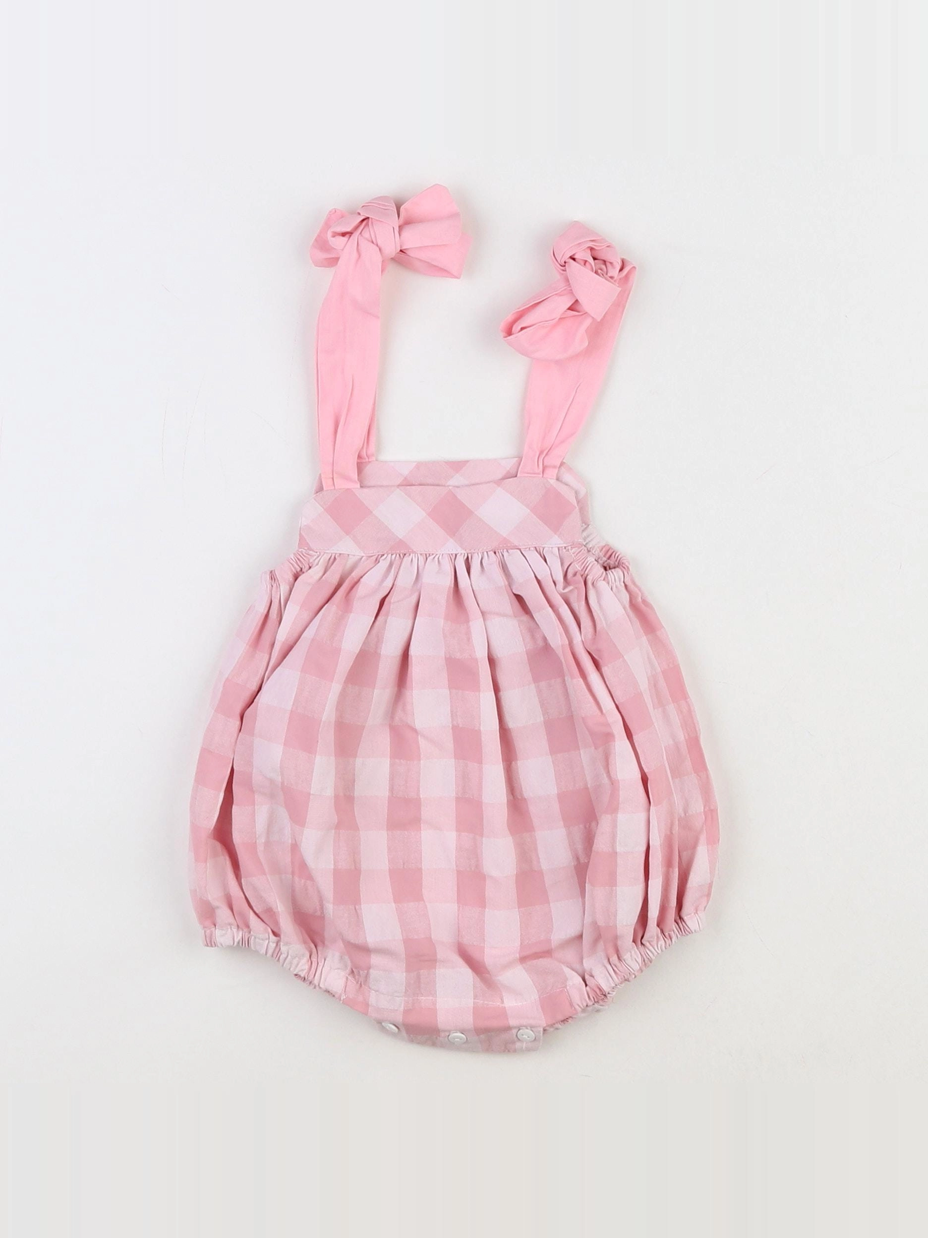 Lola Palacios - combinaison blanc, rose - 3 mois