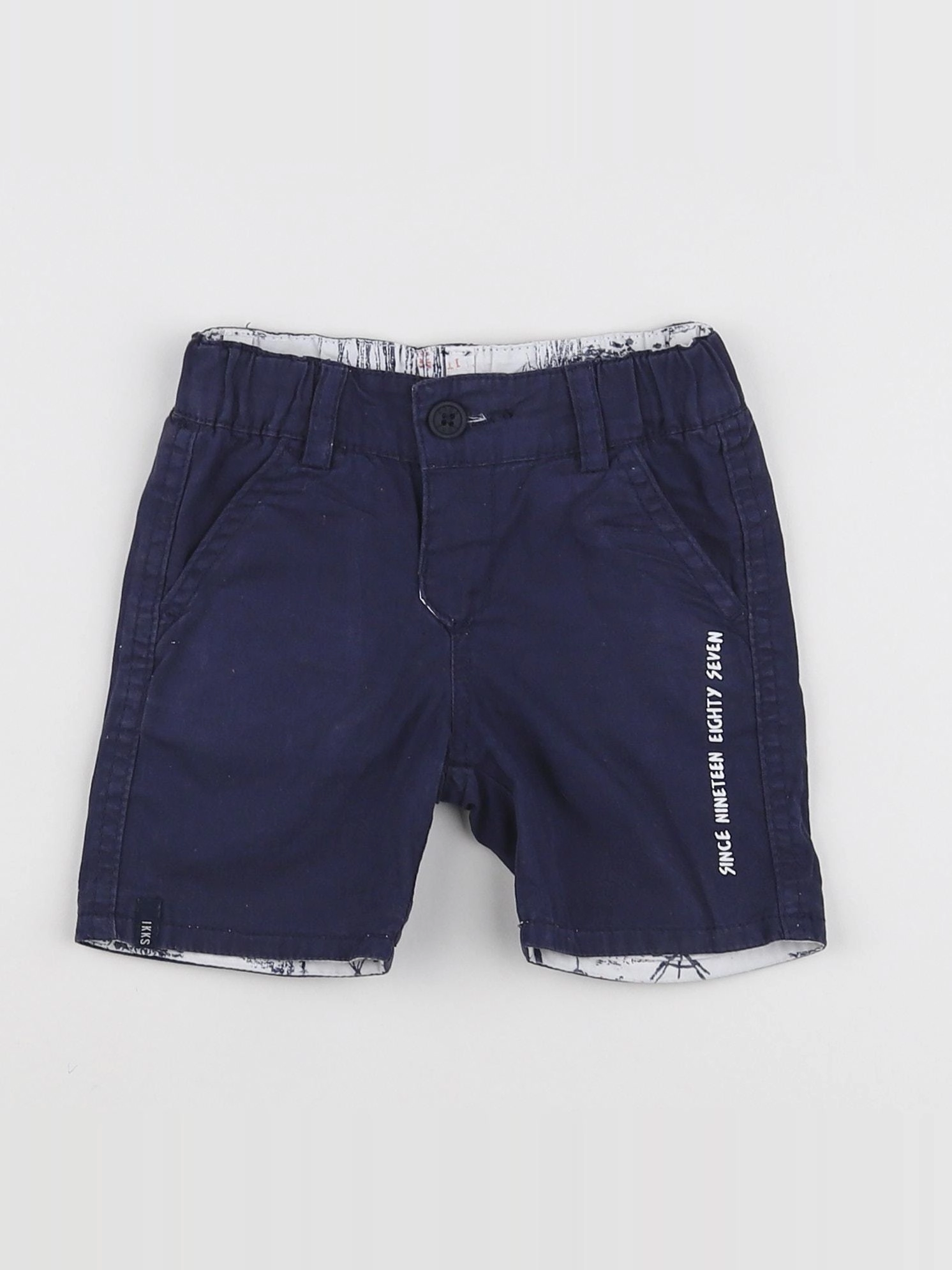 IKKS - short bleu - 12 mois