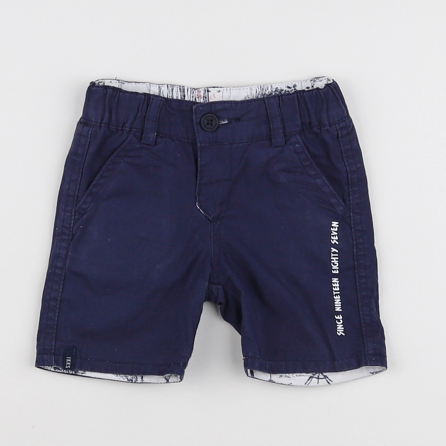 IKKS - short bleu - 12 mois