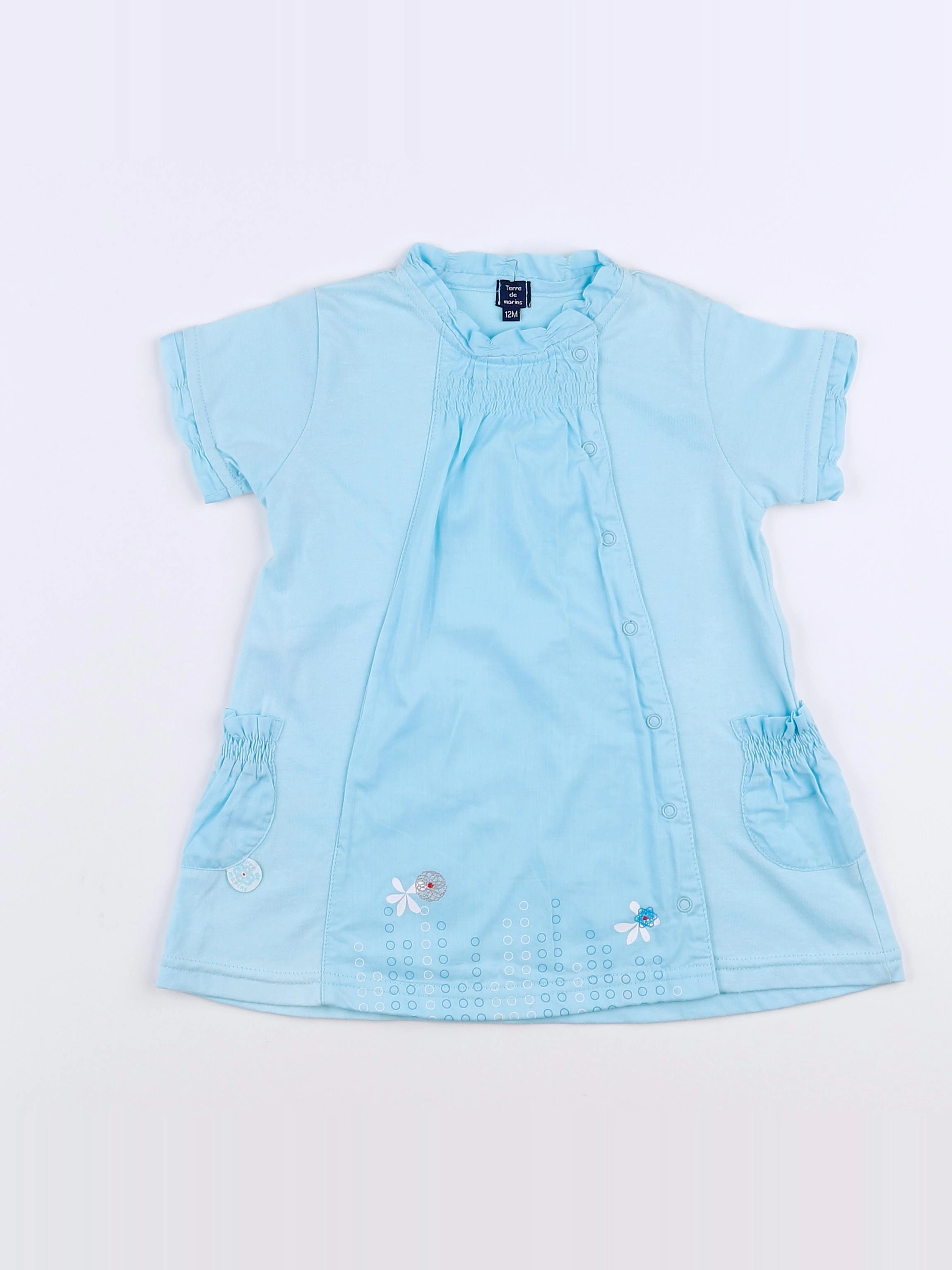 Terre de marins - robe bleu - 12 mois