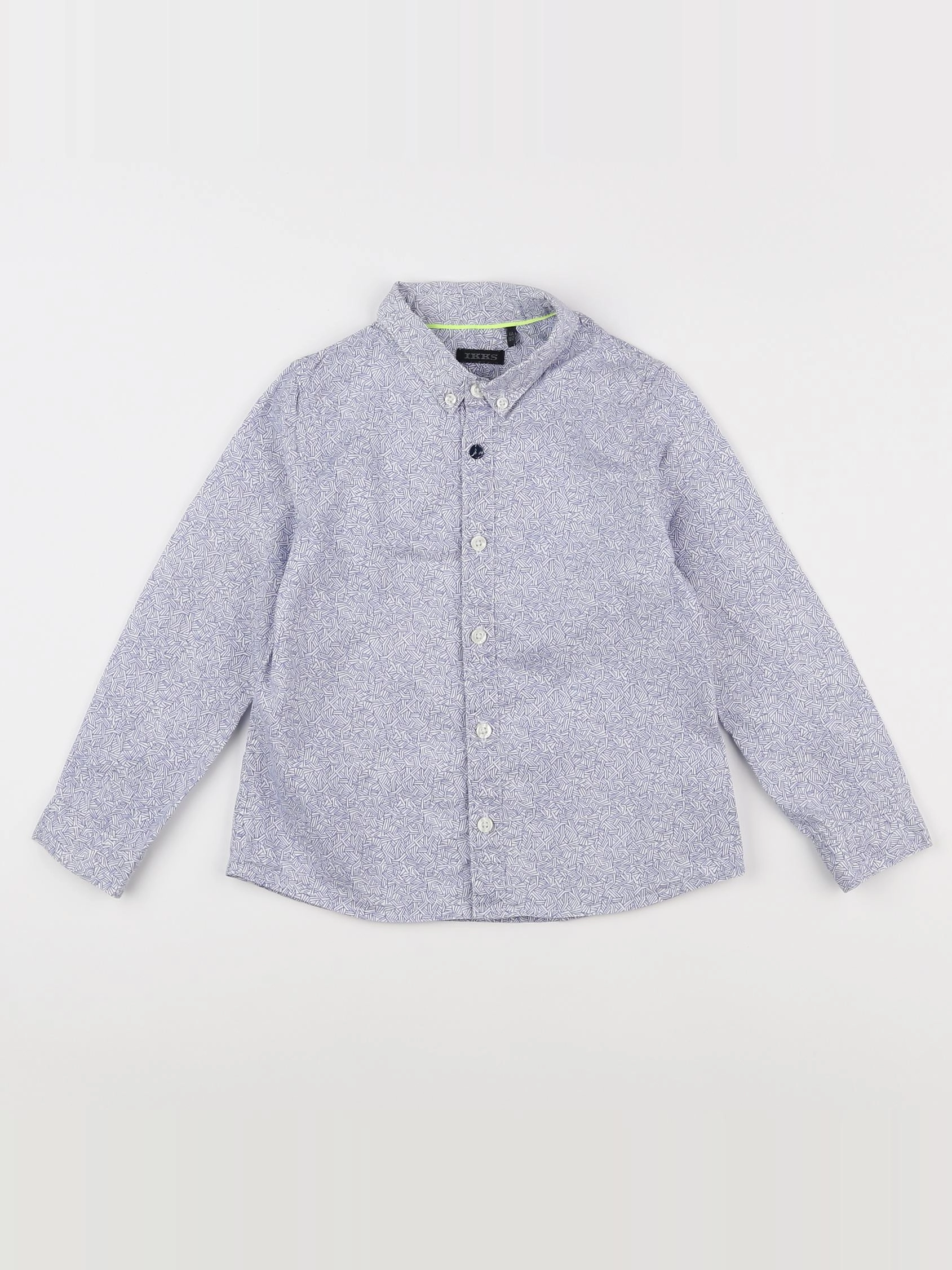 IKKS - chemise bleu, blanc - 4 ans