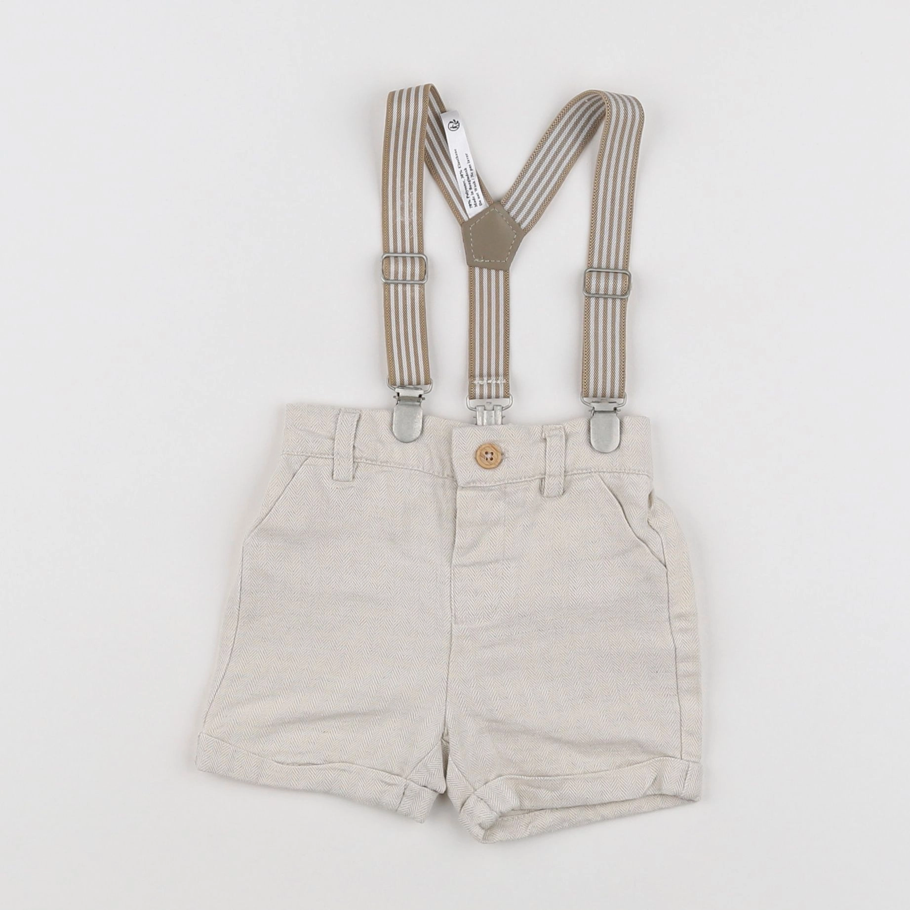 Vertbaudet - short beige - 6 mois