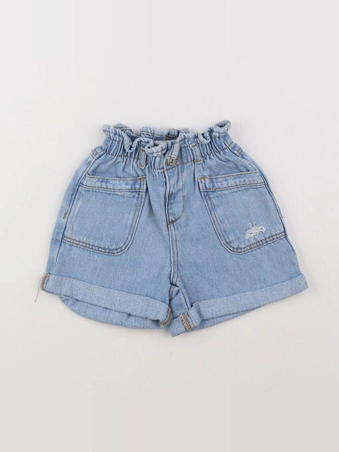 Zara - short bleu - 9/12 mois
