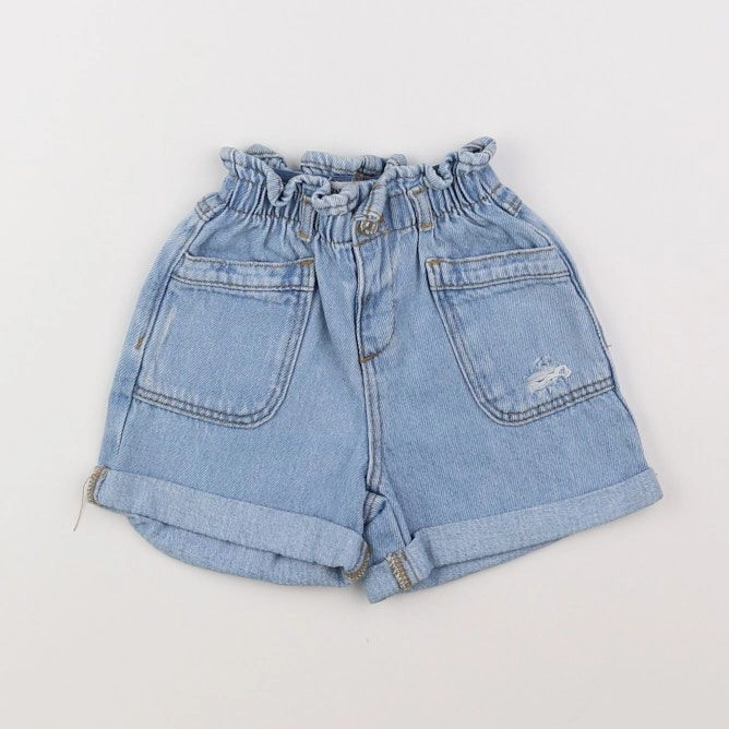 Zara - short bleu - 9/12 mois