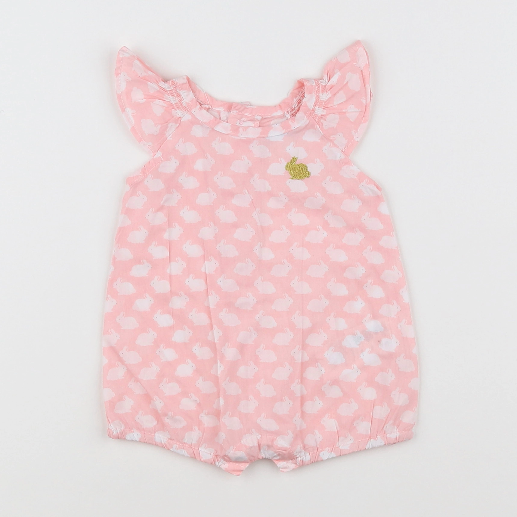 Vertbaudet - combinaison blanc, rose - 3 mois