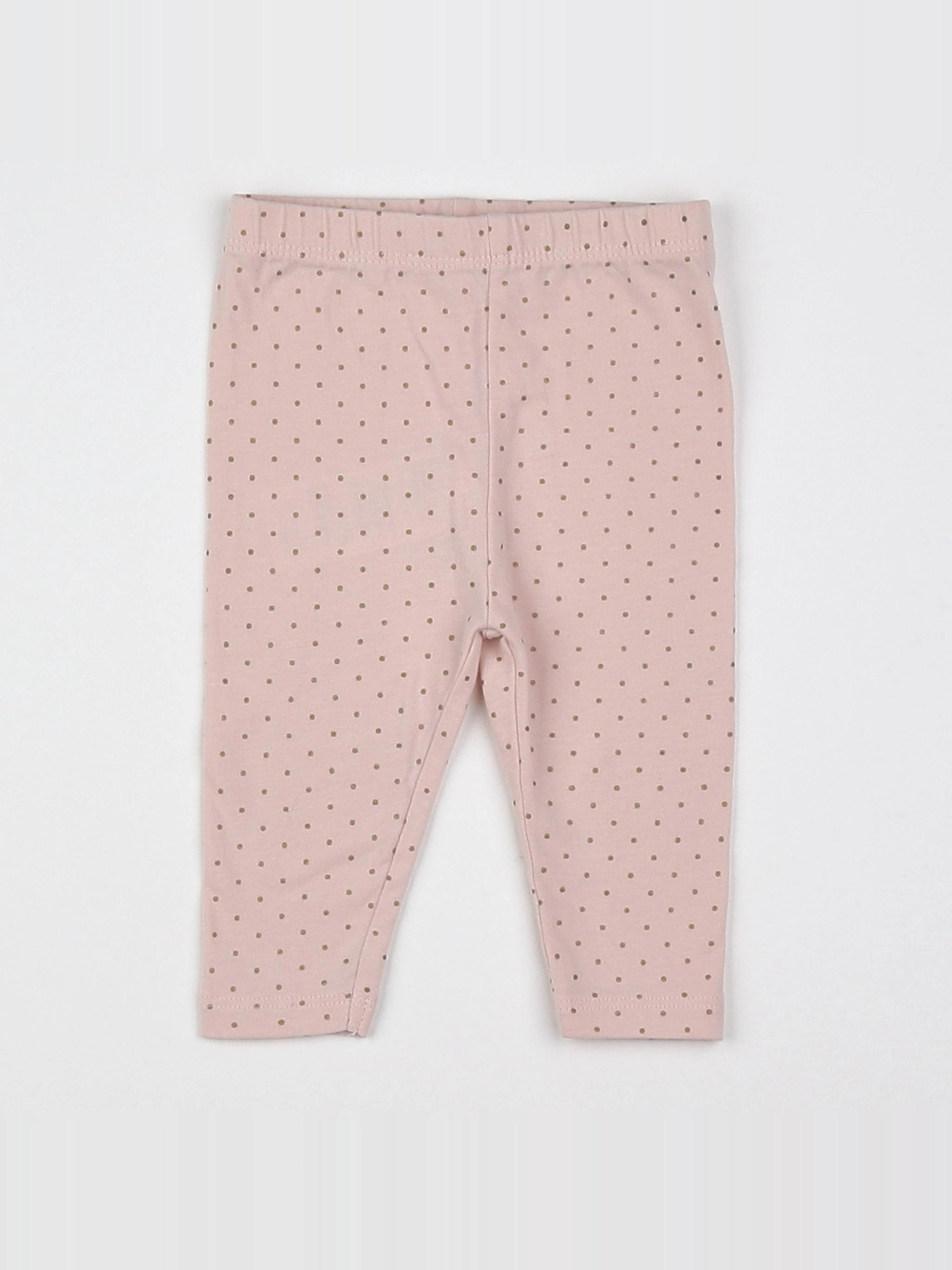 Vertbaudet - legging or, rose - 3 mois