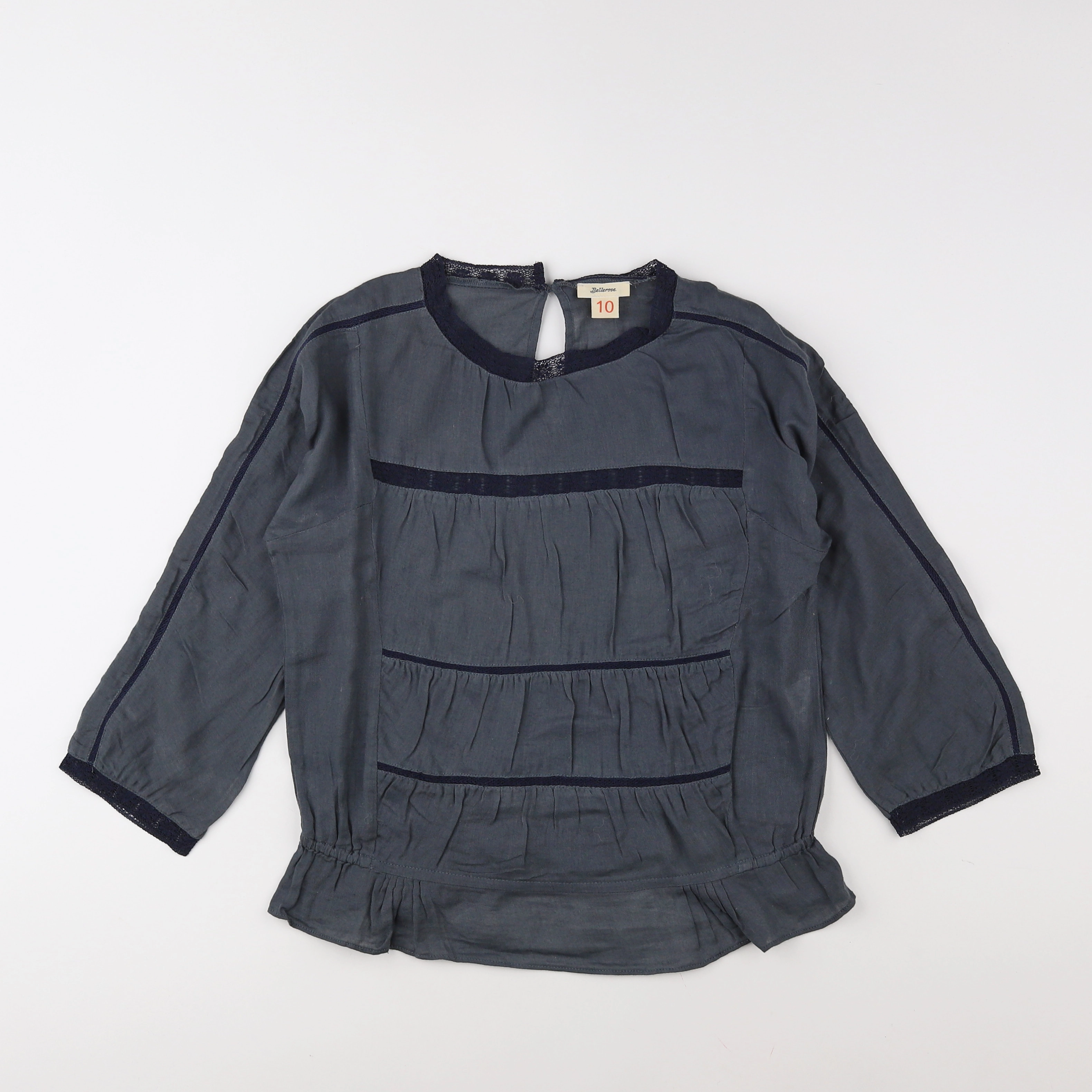 Bellerose - blouse vert, noir - 10 ans