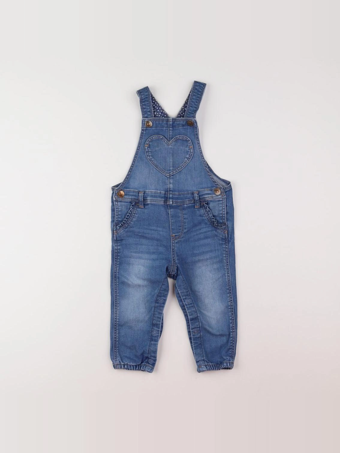 H&M - salopette bleu - 9/12 mois