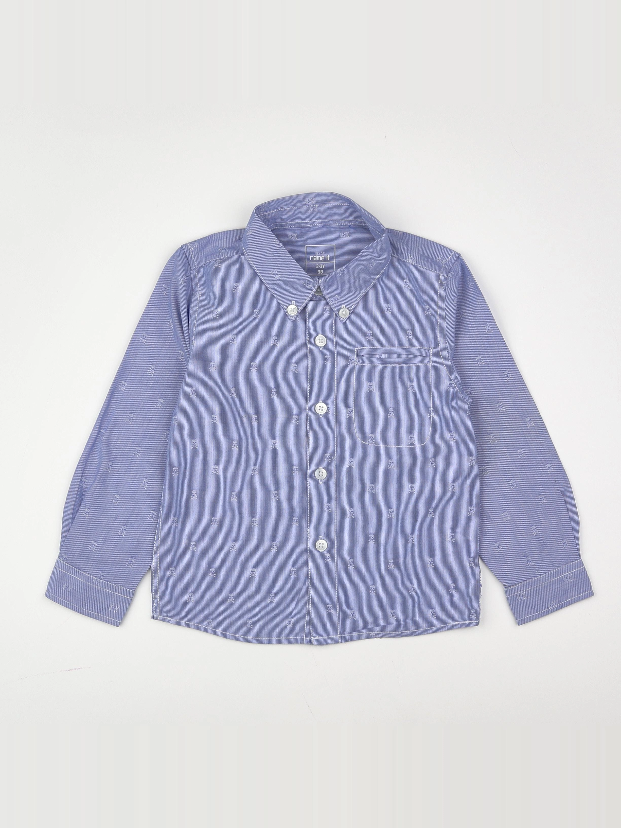 Name it - chemise bleu - 2/3 ans