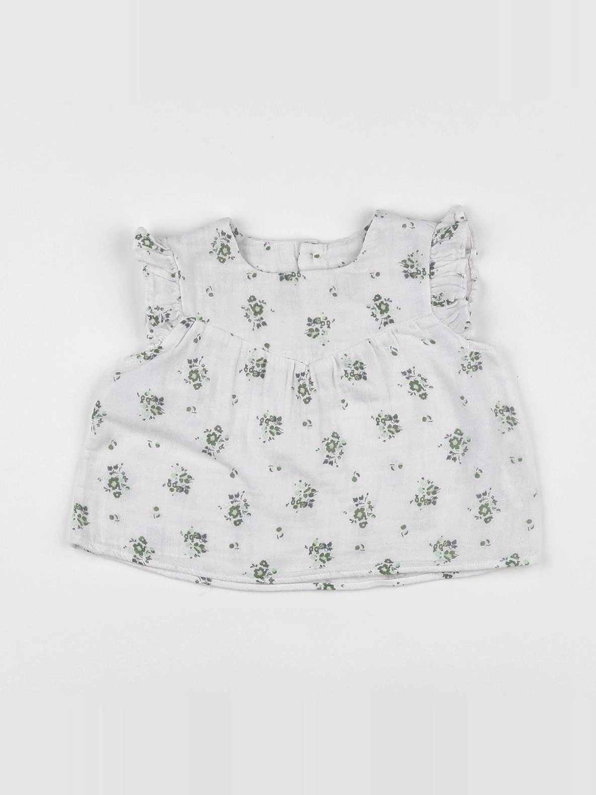 Petit Bateau - blouse blanc - 6 mois