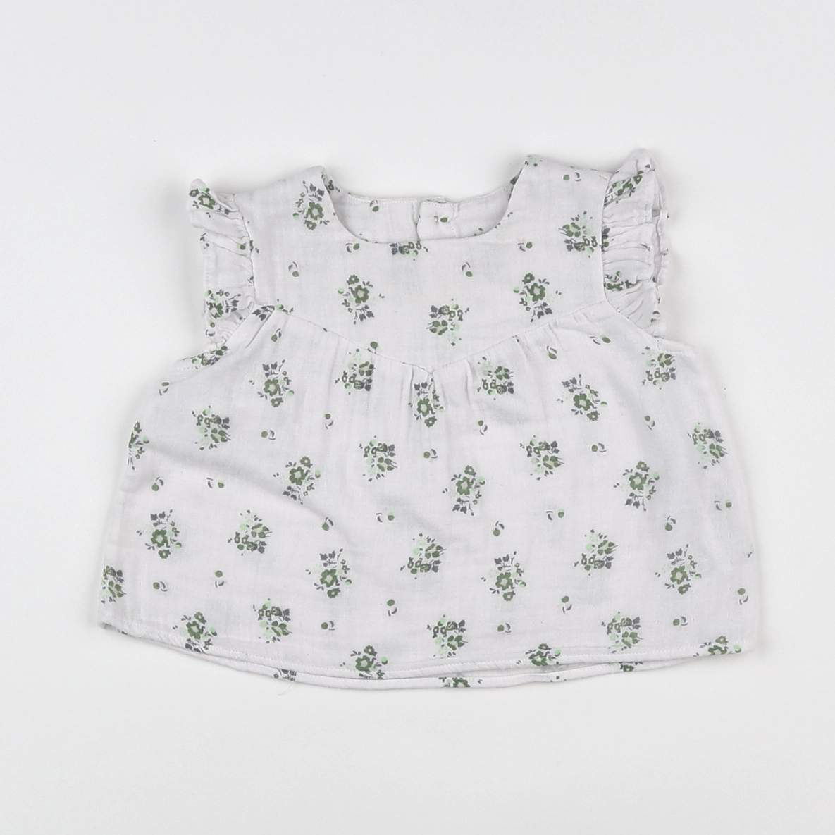 Petit Bateau - blouse blanc - 6 mois