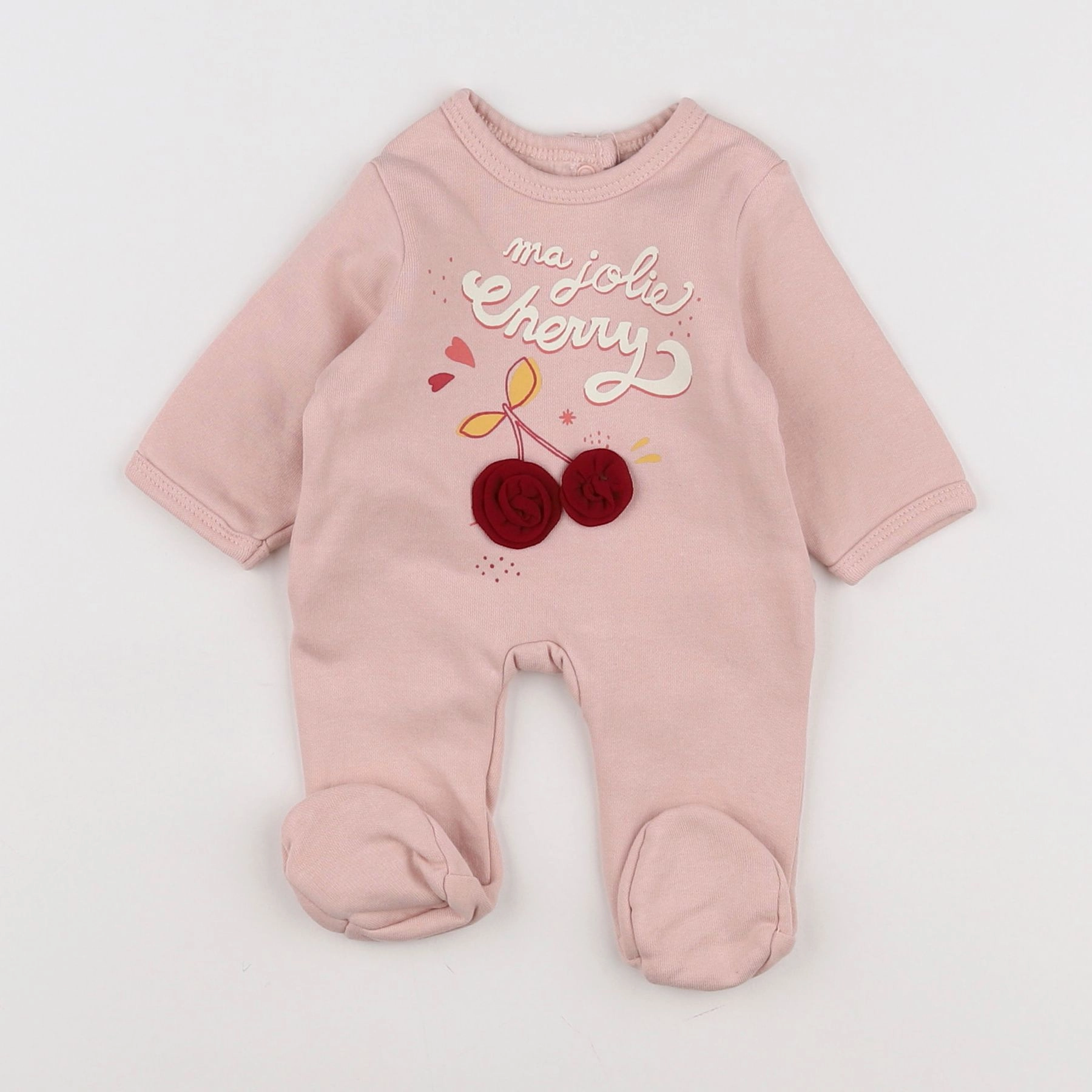 Vertbaudet - pyjama coton rose - 0 mois