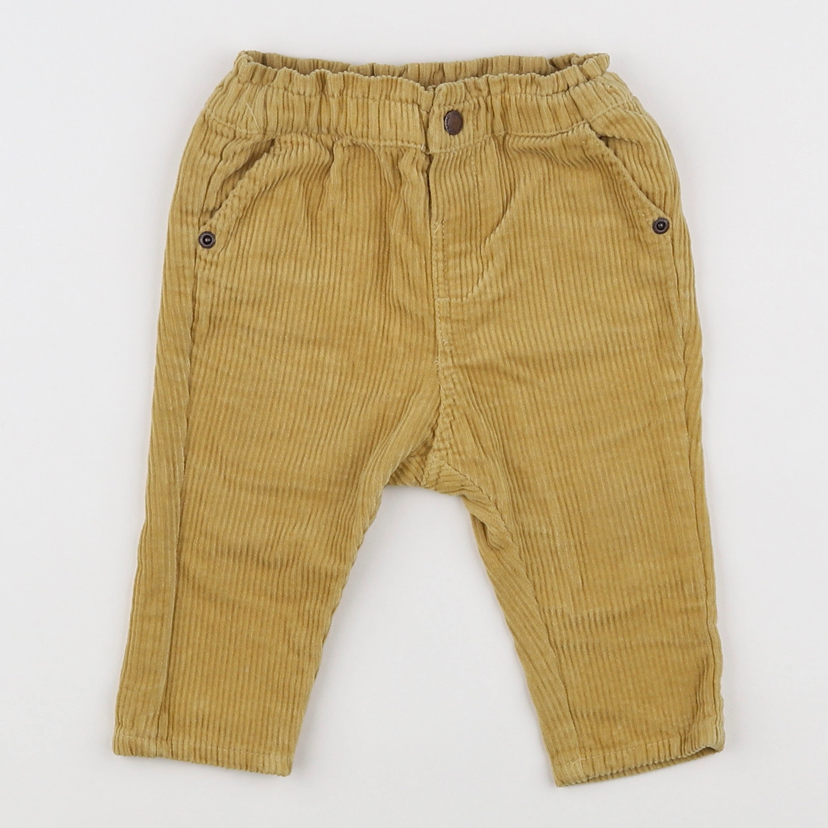 Vertbaudet - pantalon jaune - 6 mois