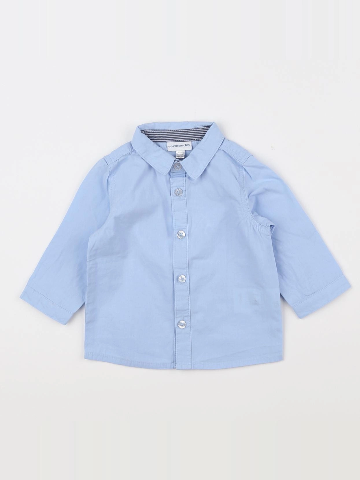 Vertbaudet - chemise bleu - 6 mois