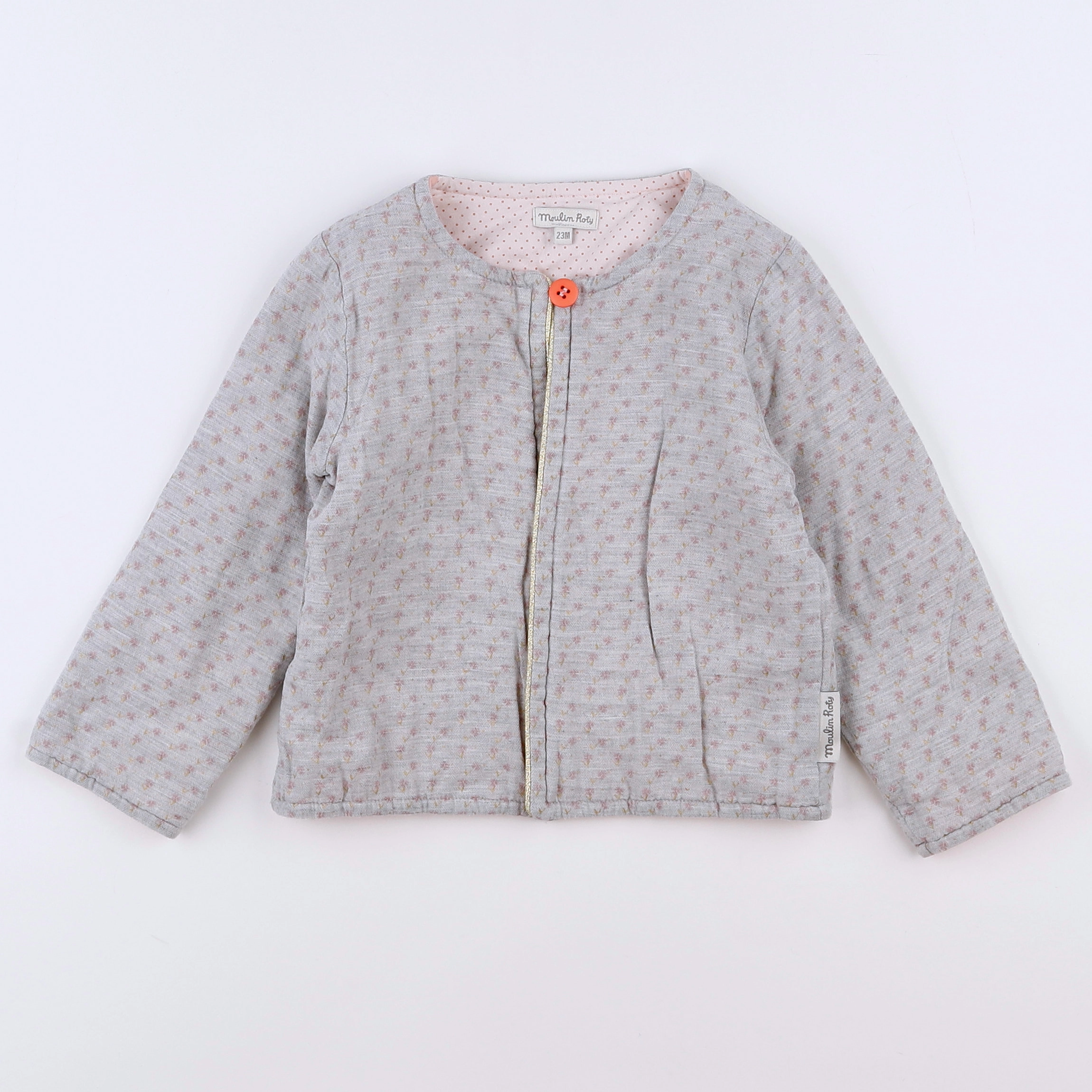 Moulin Roty - sweat gris, or - 2 ans