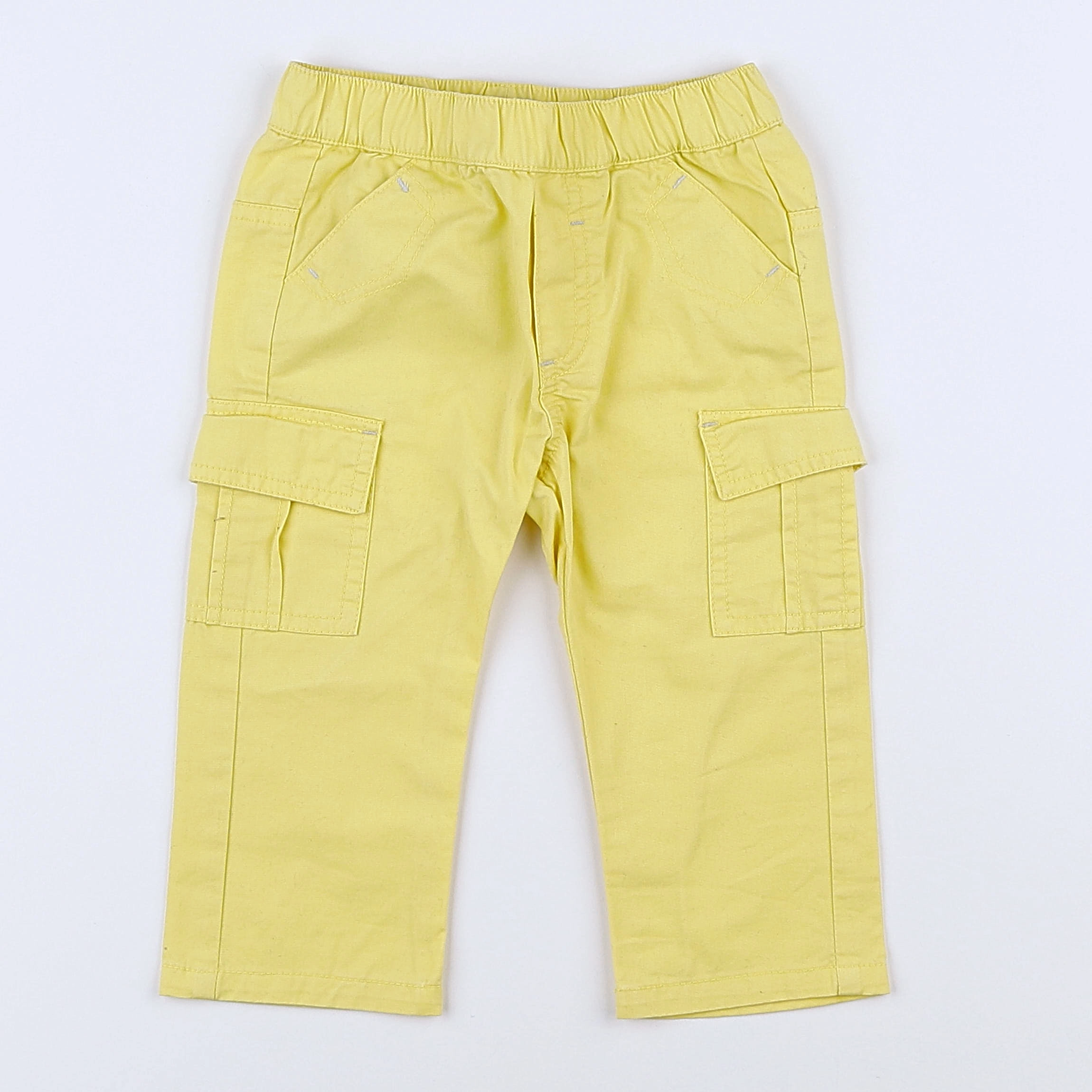 Vertbaudet - pantalon jaune - 12 mois