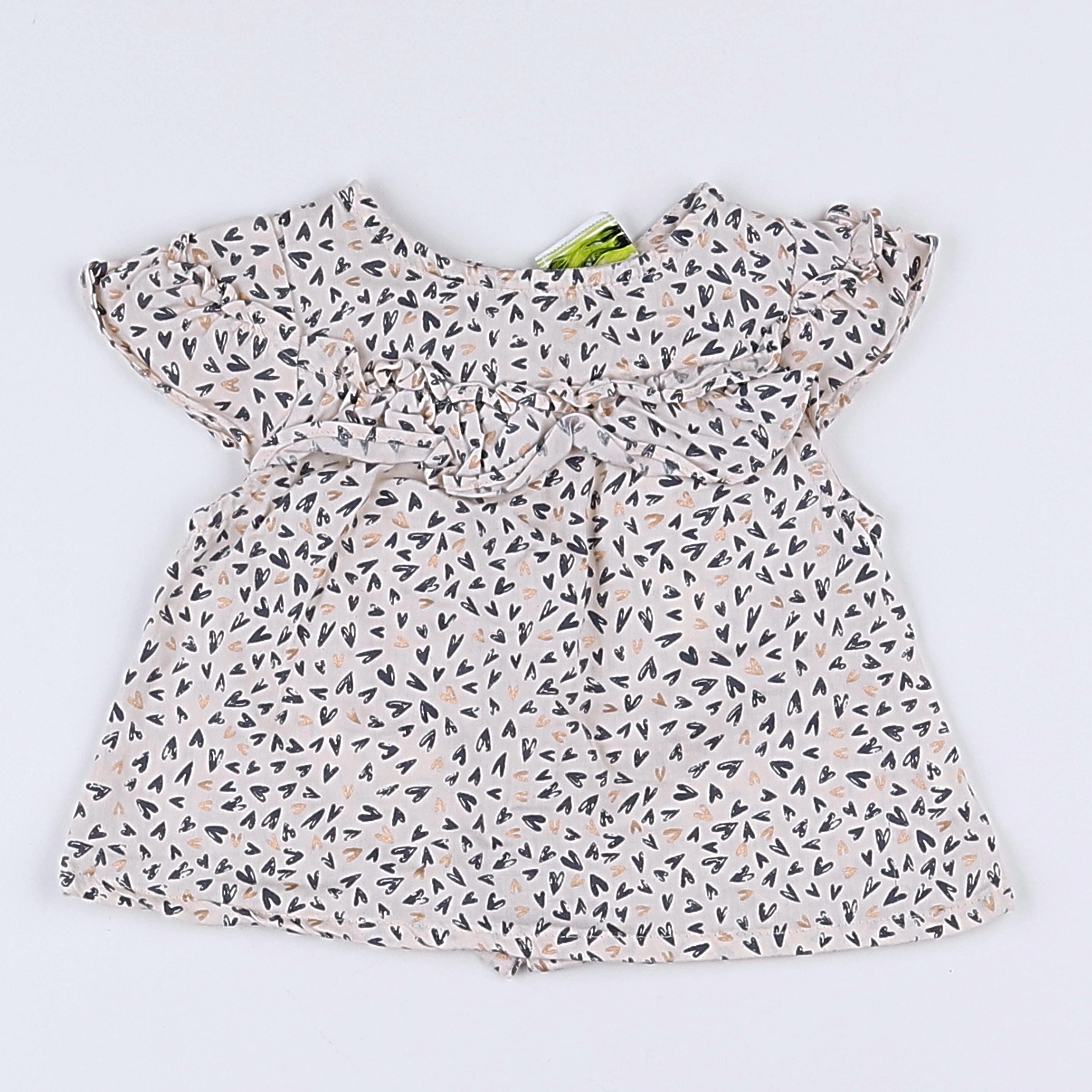 Tape à l'oeil - blouse blanc, gris - 3 mois
