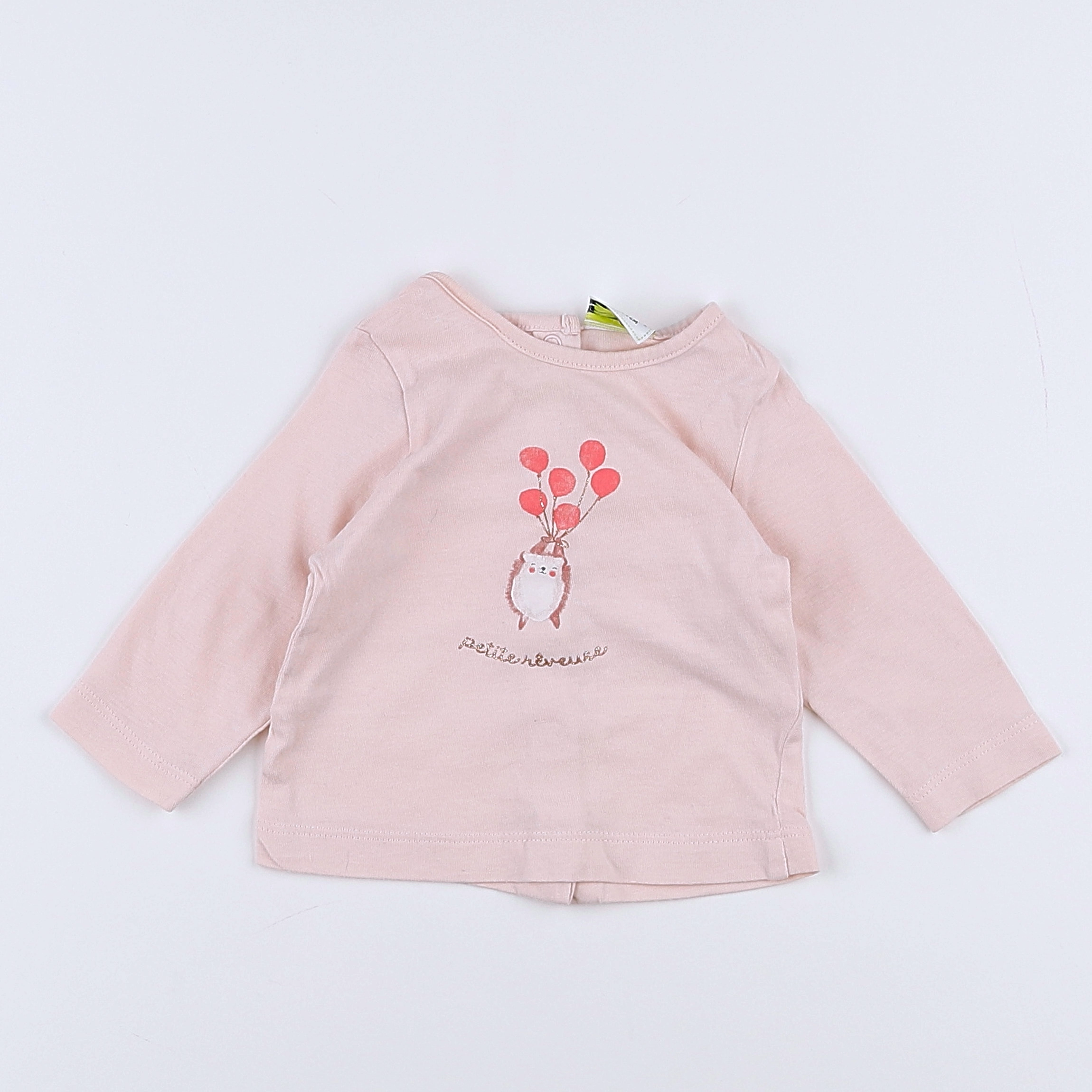 Tape à l'oeil - tee-shirt rose - 3 mois