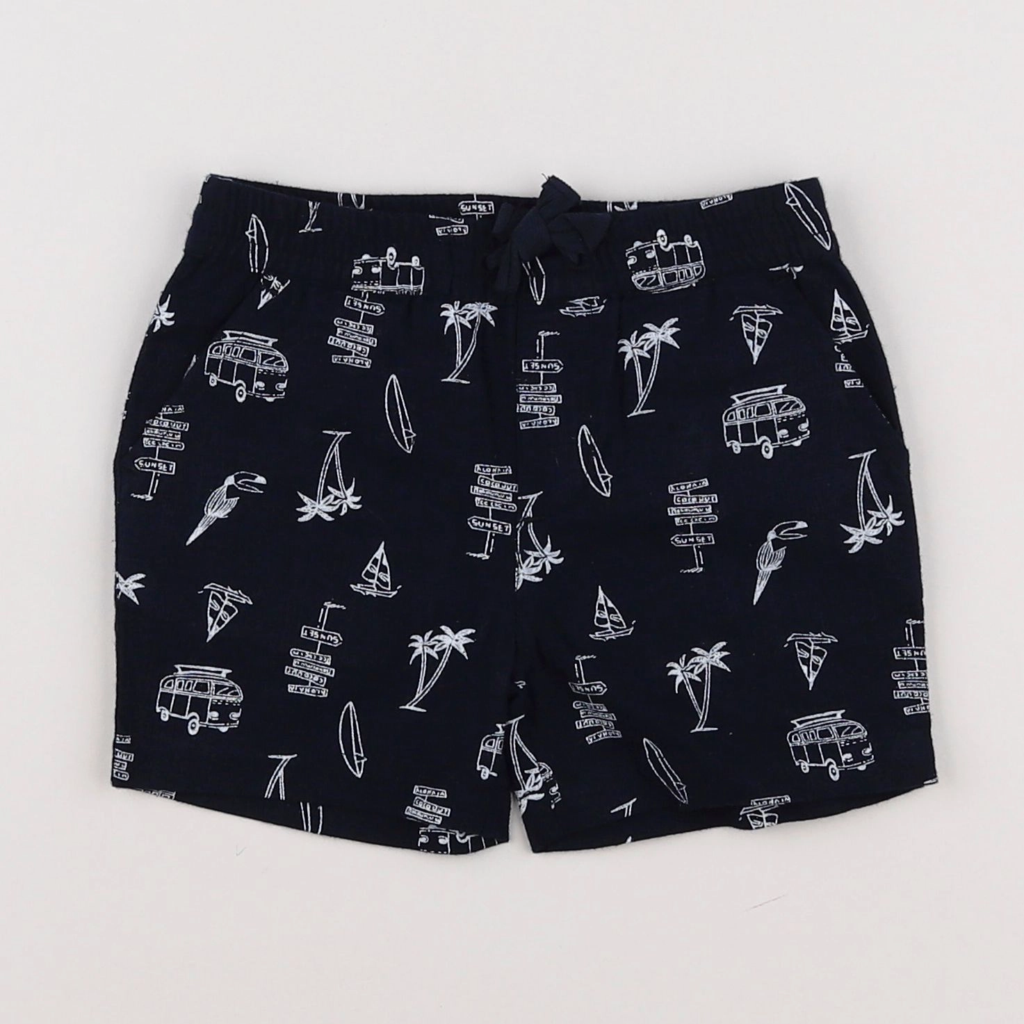 La Redoute - short bleu - 6 mois