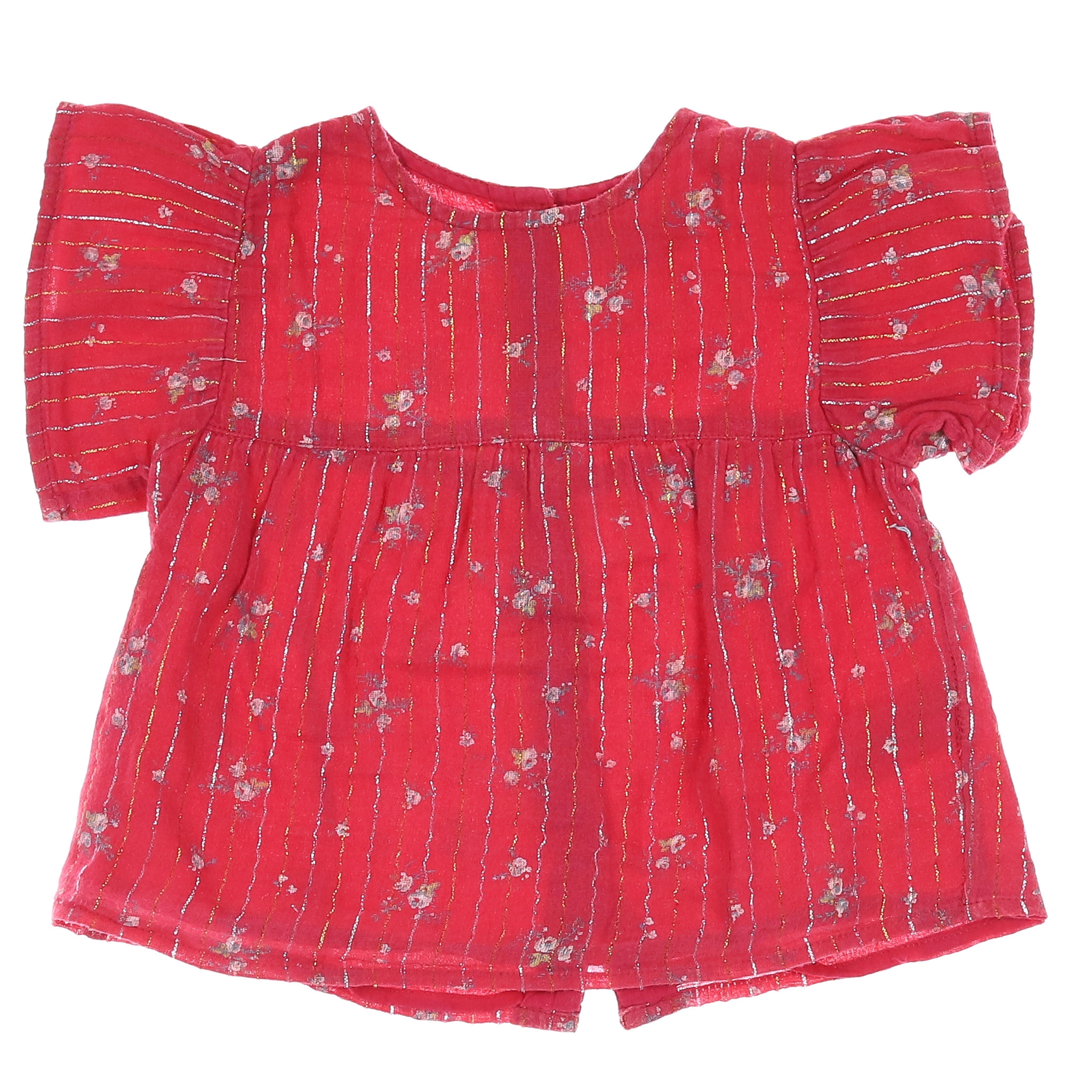 Louis Louise - blouse rouge - 12 mois