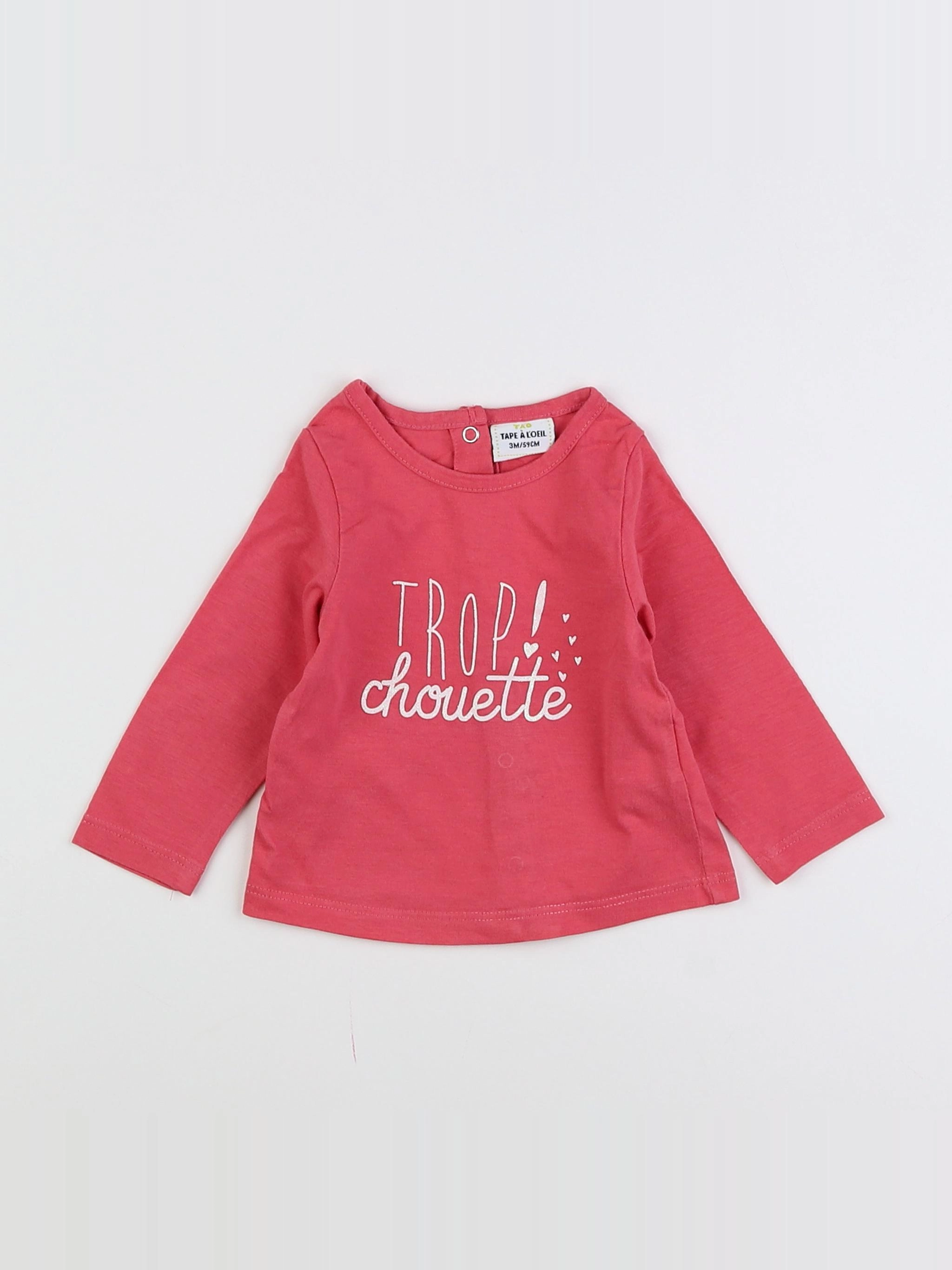 Tape à l'oeil - tee-shirt rose - 3 mois