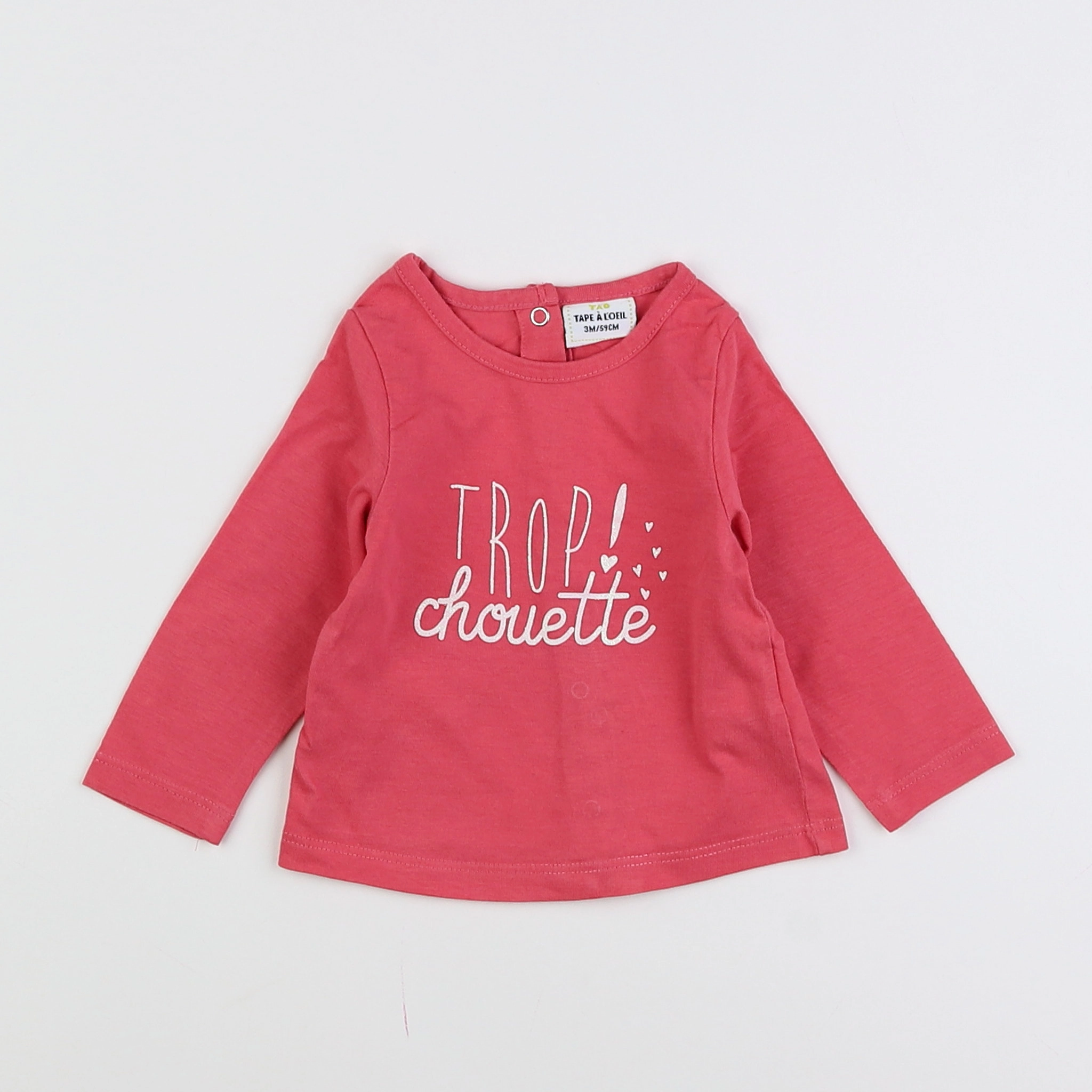 Tape à l'oeil - tee-shirt rose - 3 mois