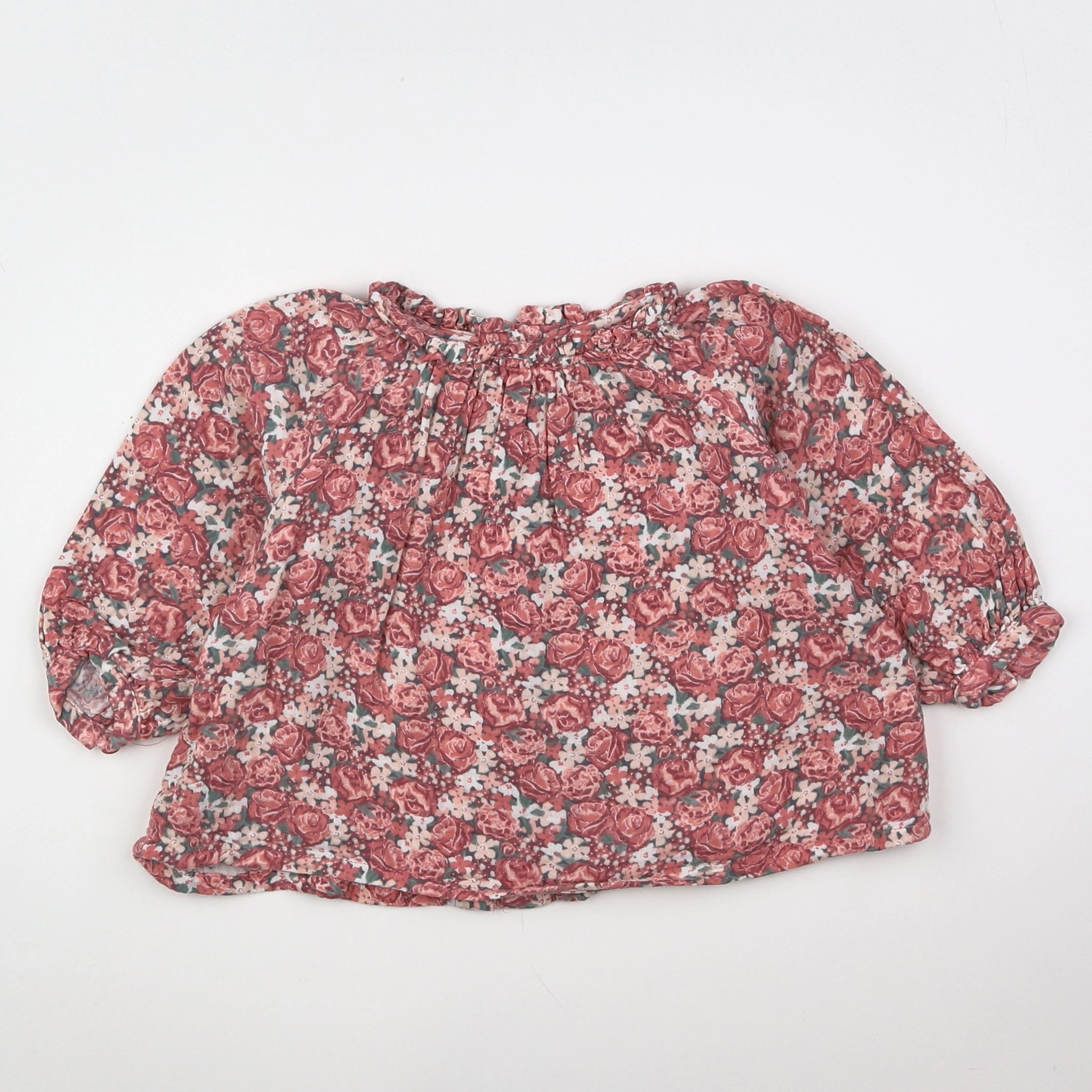 Vertbaudet - blouse rose - 9 mois