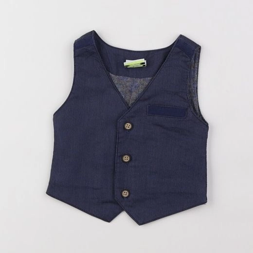 Tape à l'oeil - gilet bleu - 3 mois