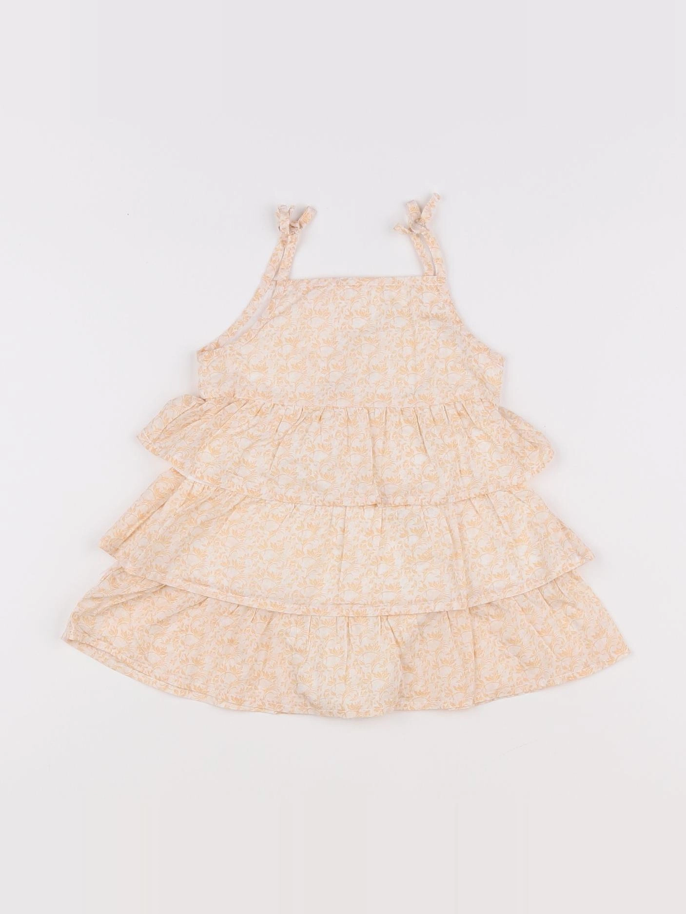 Natalys - robe beige, blanc - 6 mois