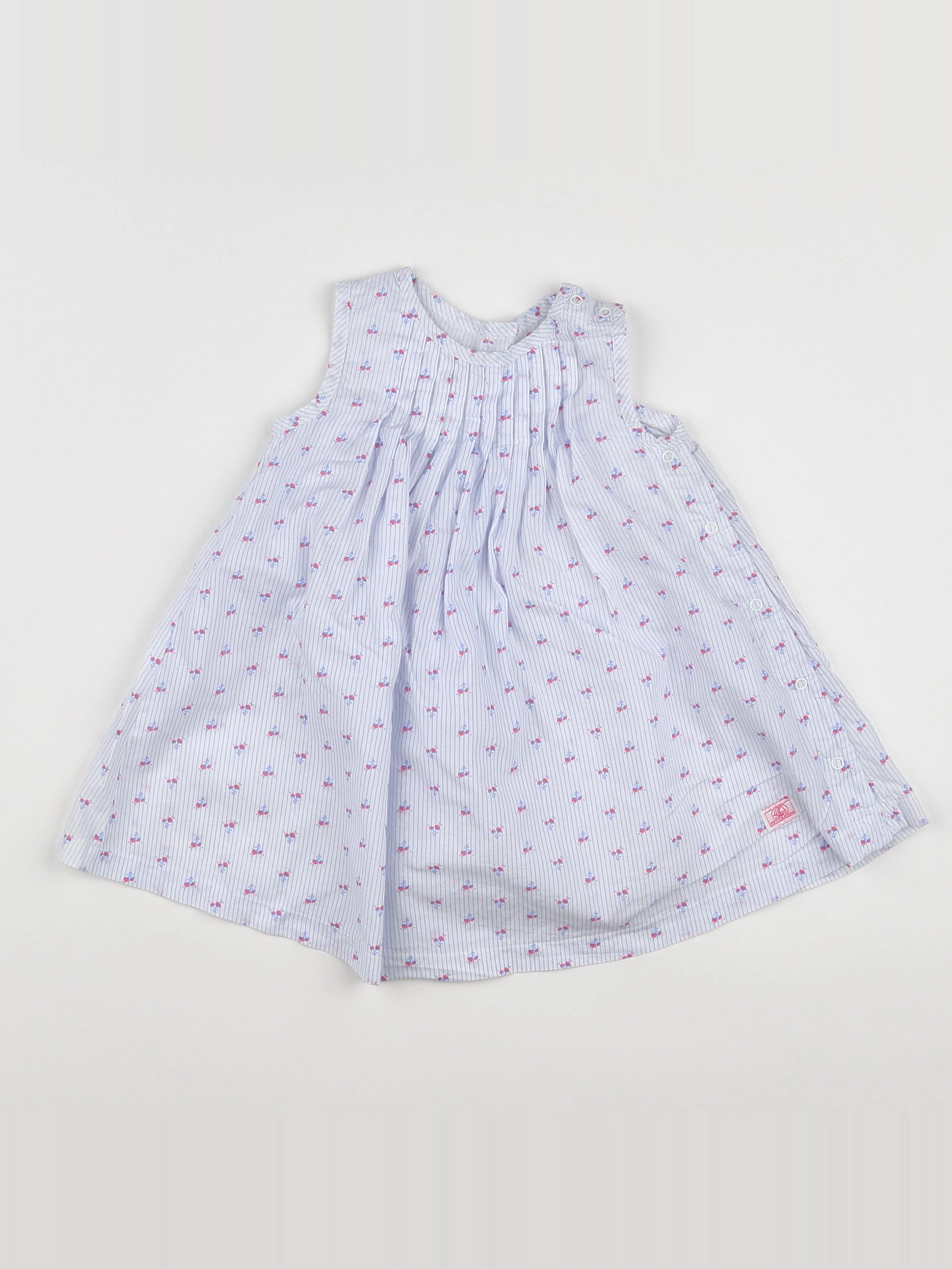Petit Bateau - robe bleu - 12 mois