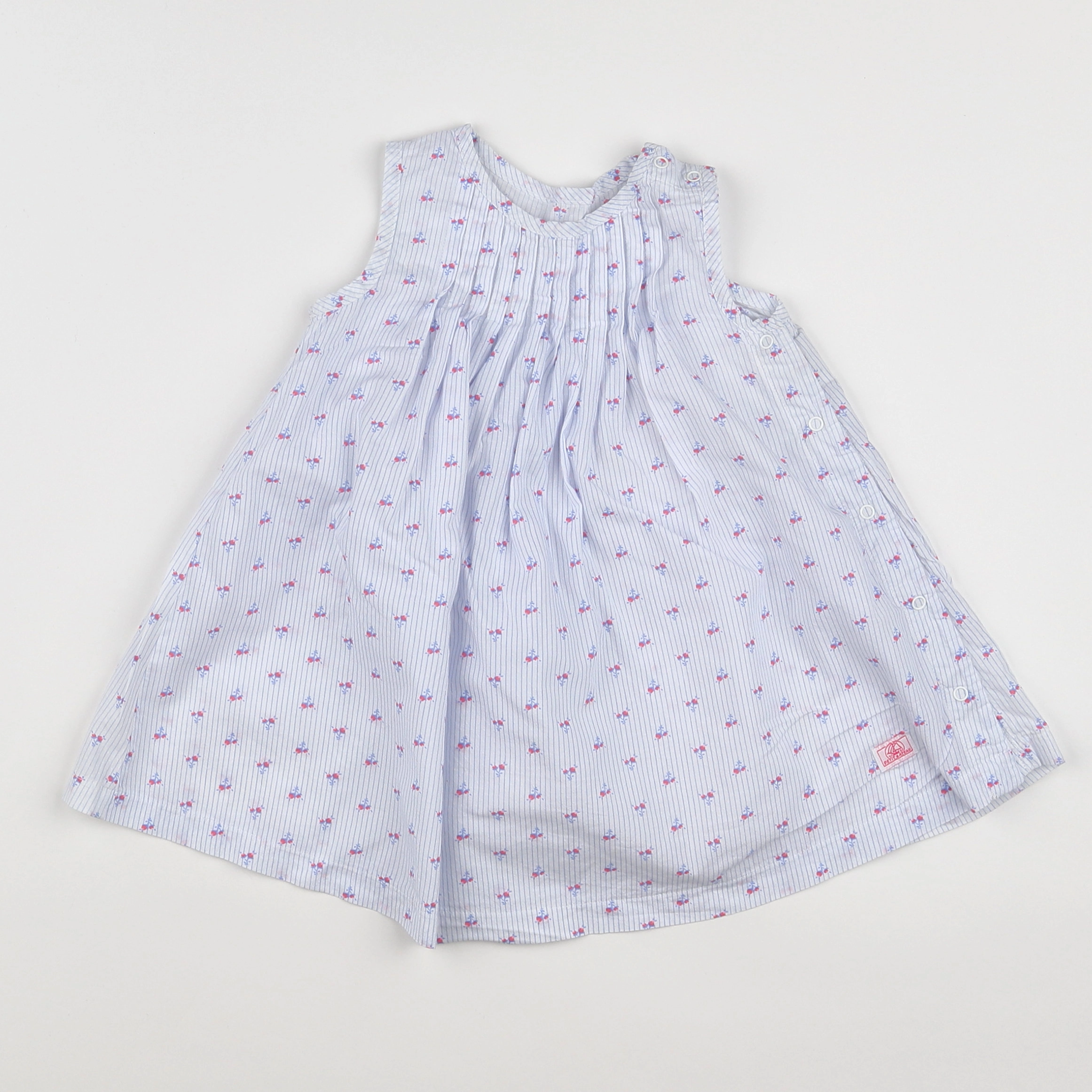 Petit Bateau - robe bleu - 12 mois