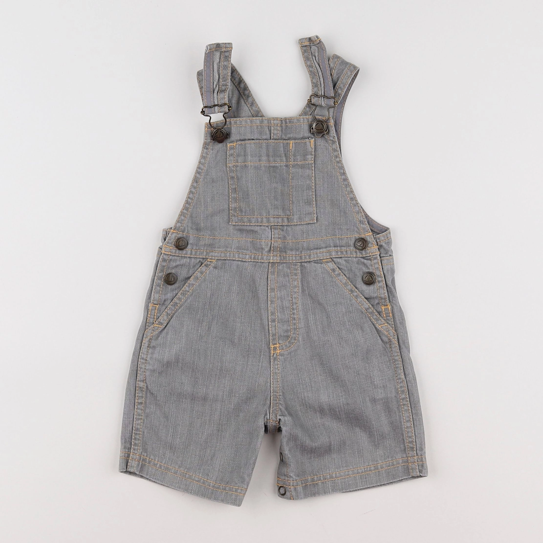 Petit Bateau - salopette gris - 12 mois