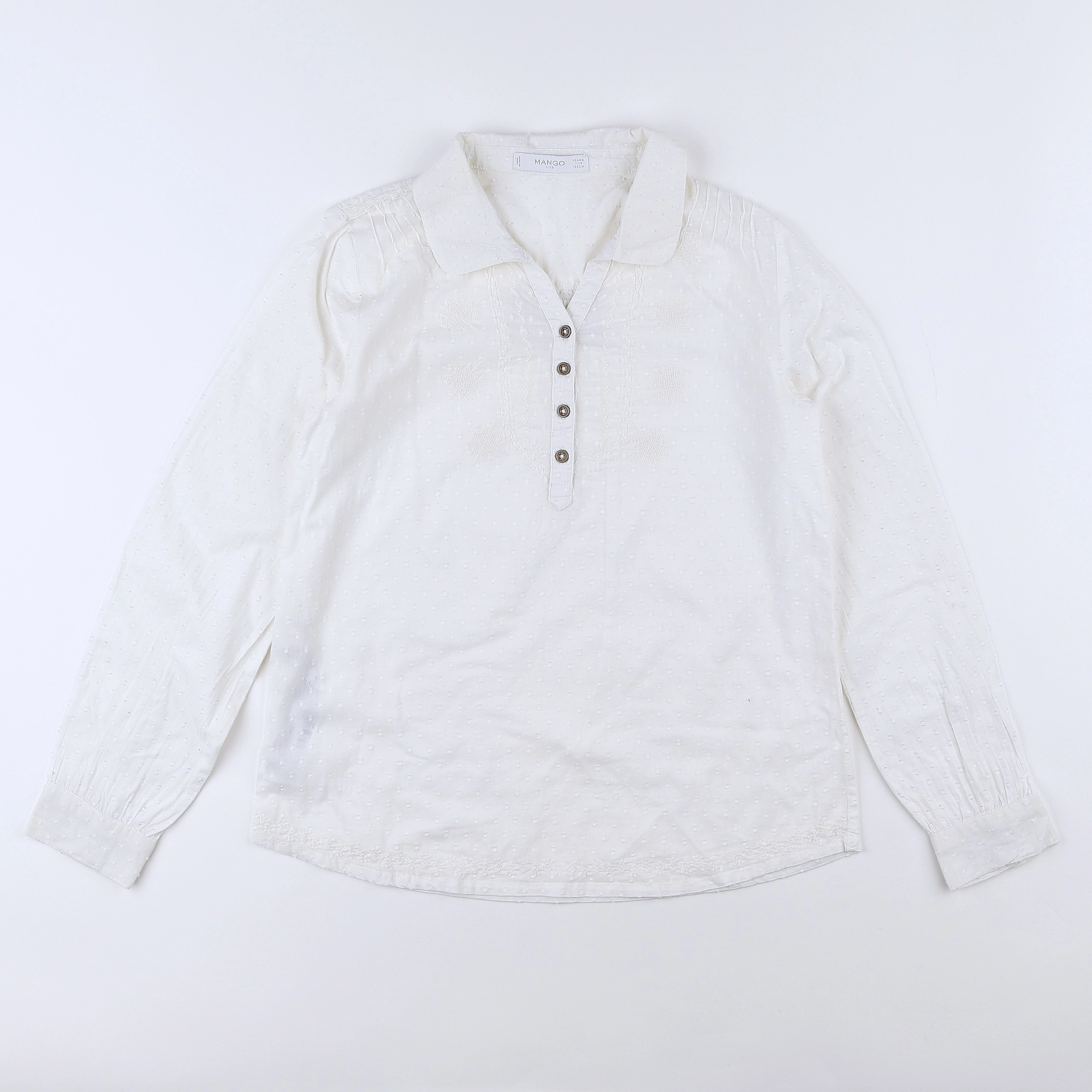 Mango - blouse blanc - 11/12 ans