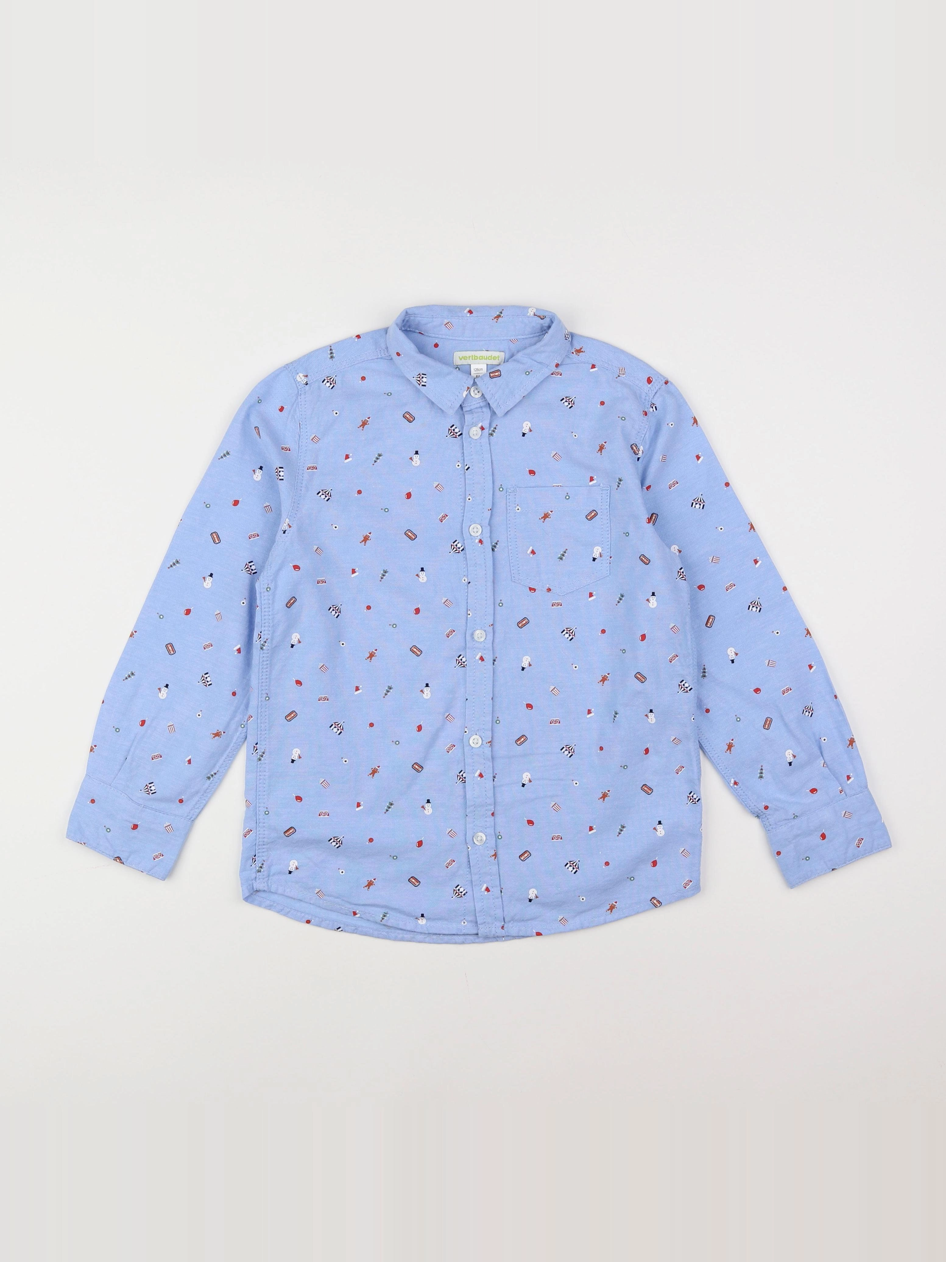 Vertbaudet - chemise bleu - 8 ans