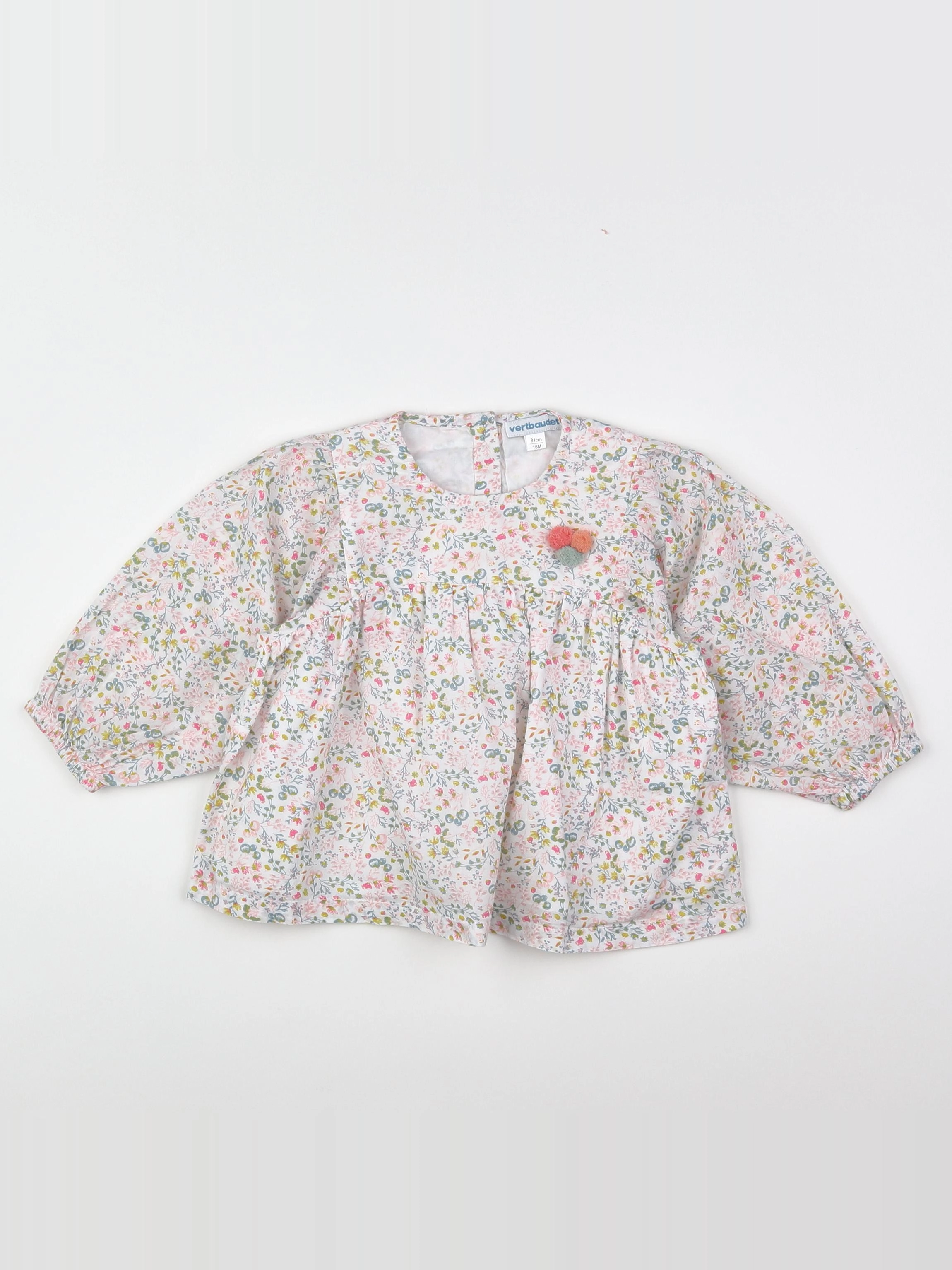 Vertbaudet - blouse multicolore - 18 mois