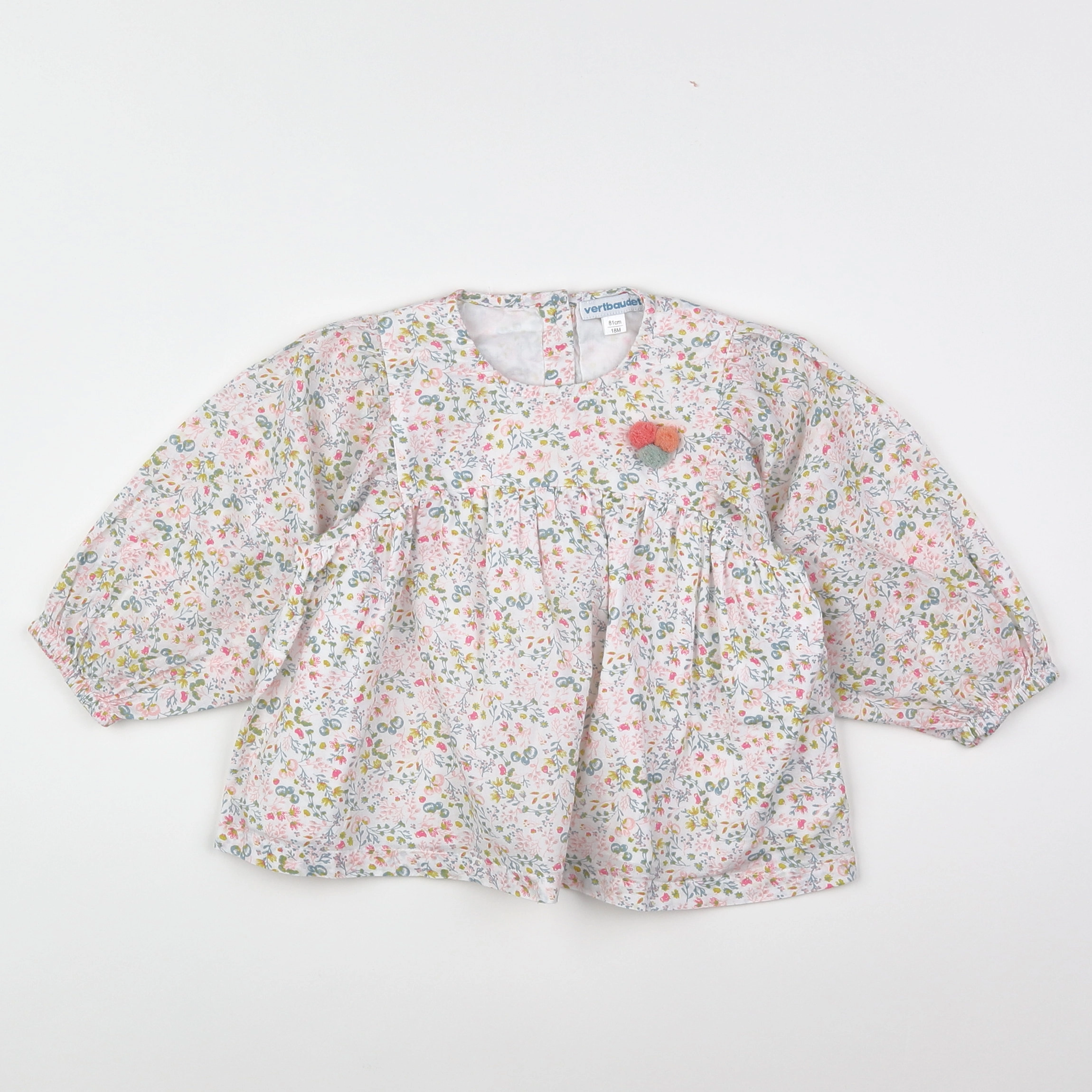 Vertbaudet - blouse multicolore - 18 mois