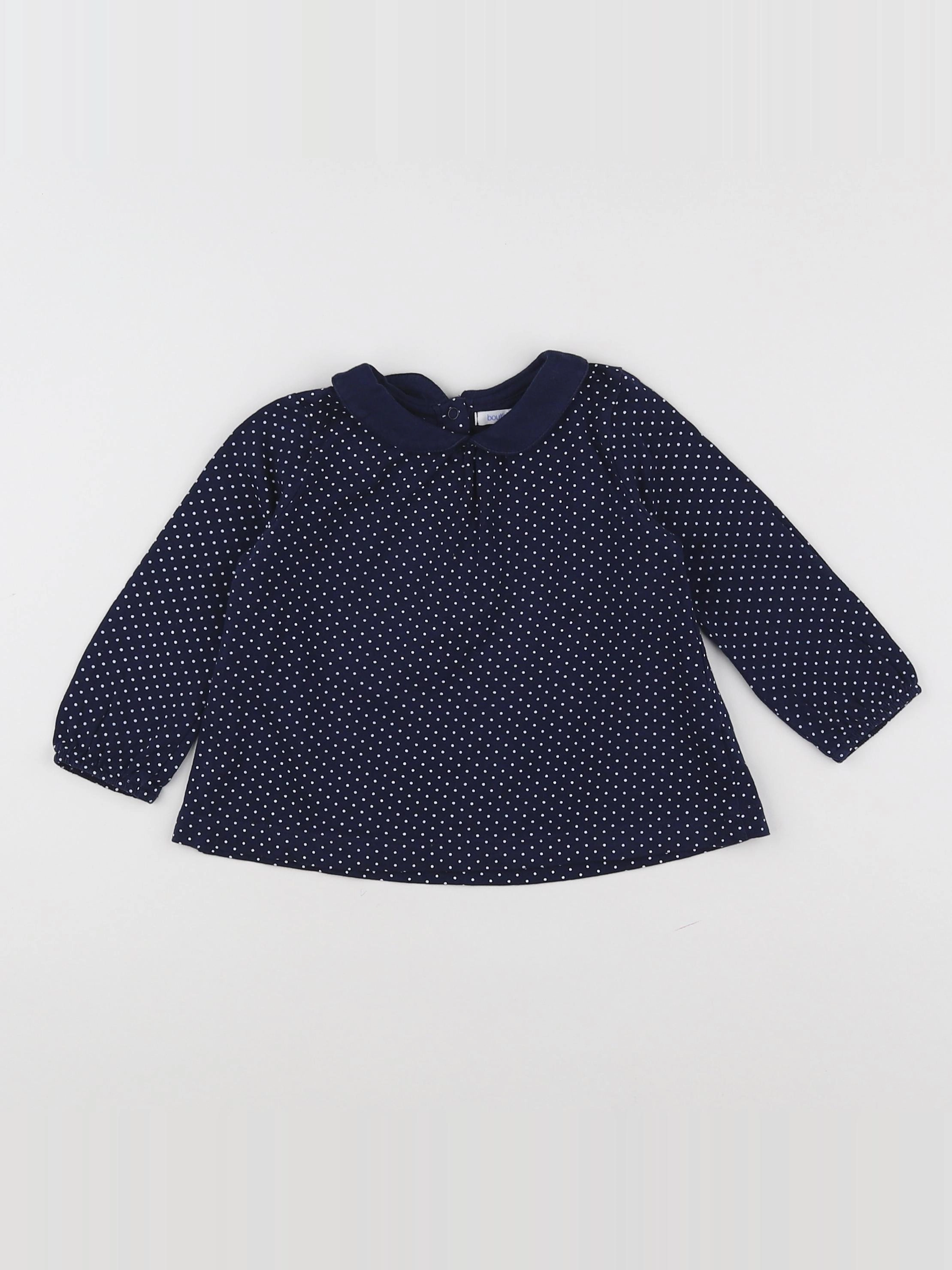 Boutchou - tee-shirt bleu - 12 mois