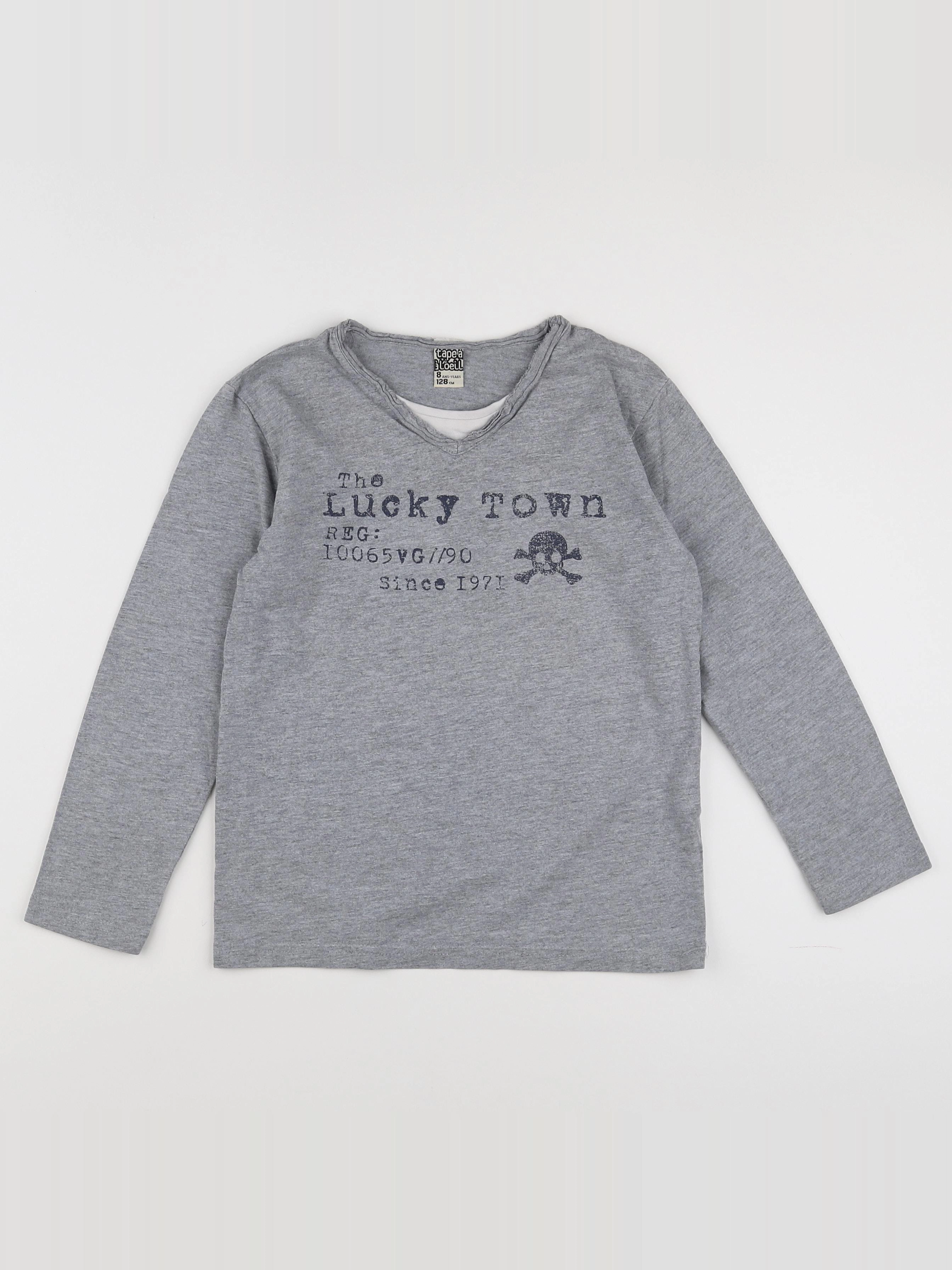 Tape à l'oeil - tee-shirt gris - 8 ans