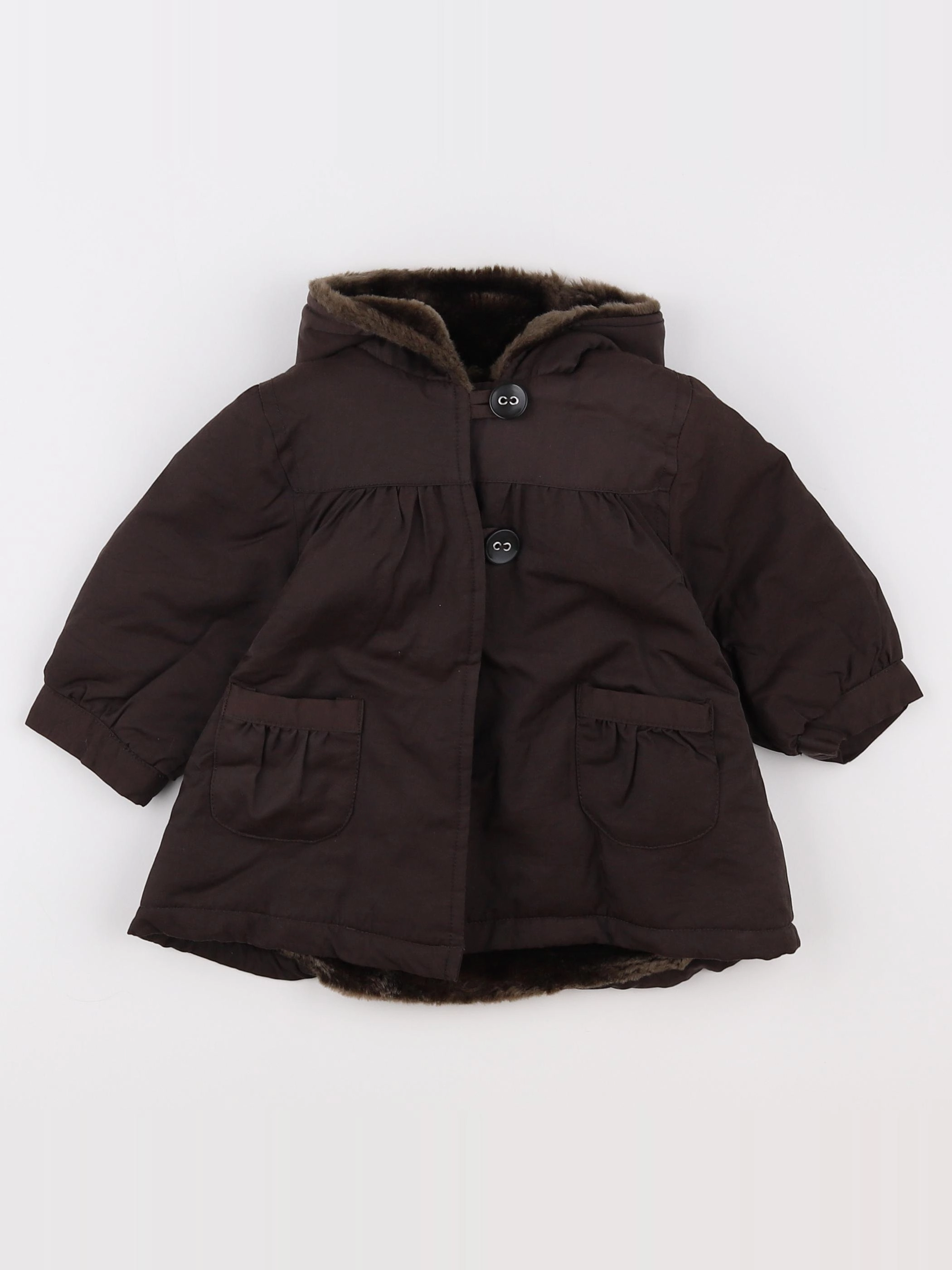 Boutchou - manteau marron - 12 mois