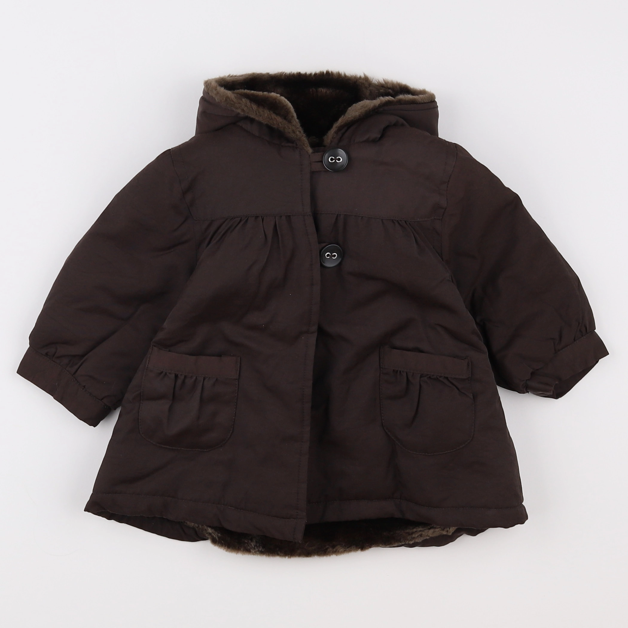 Boutchou - manteau marron - 12 mois