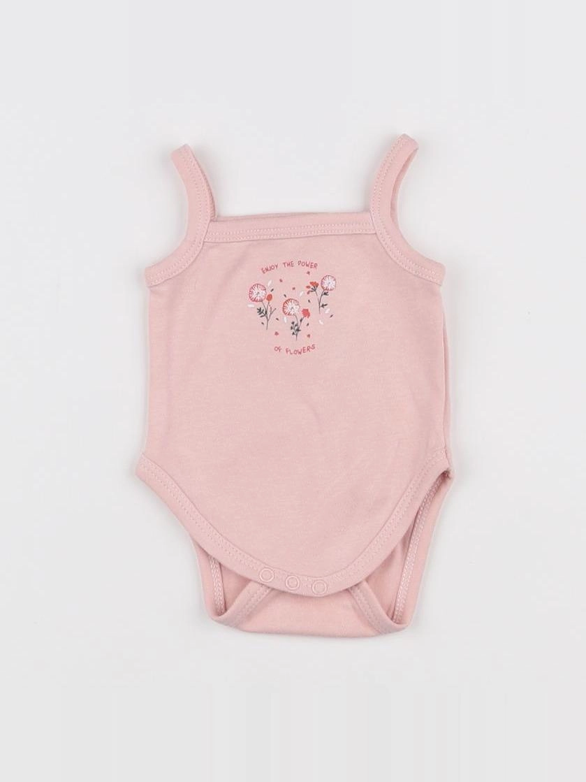 Vertbaudet - body rose - 0 mois