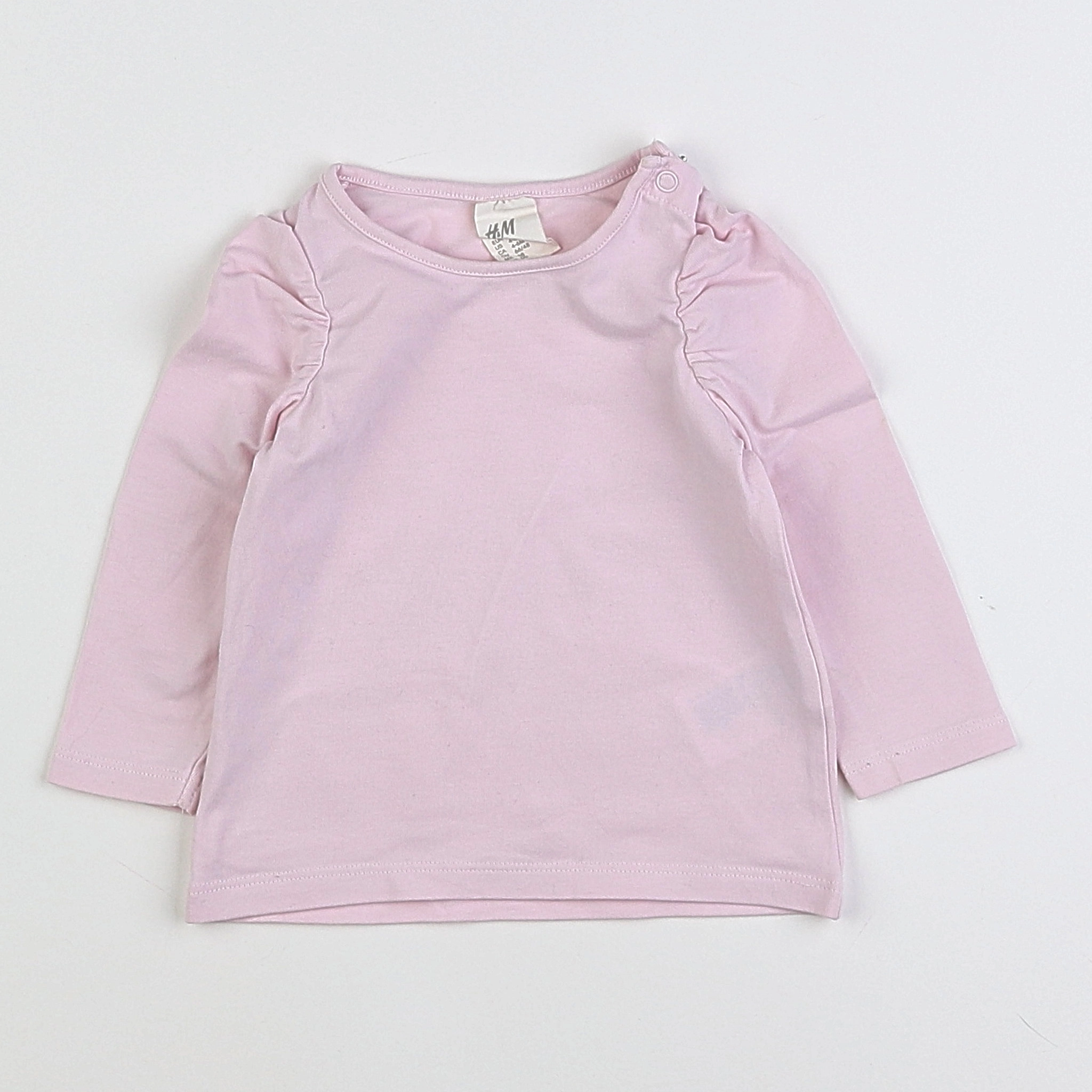 H&M - tee-shirt rose - 6 mois