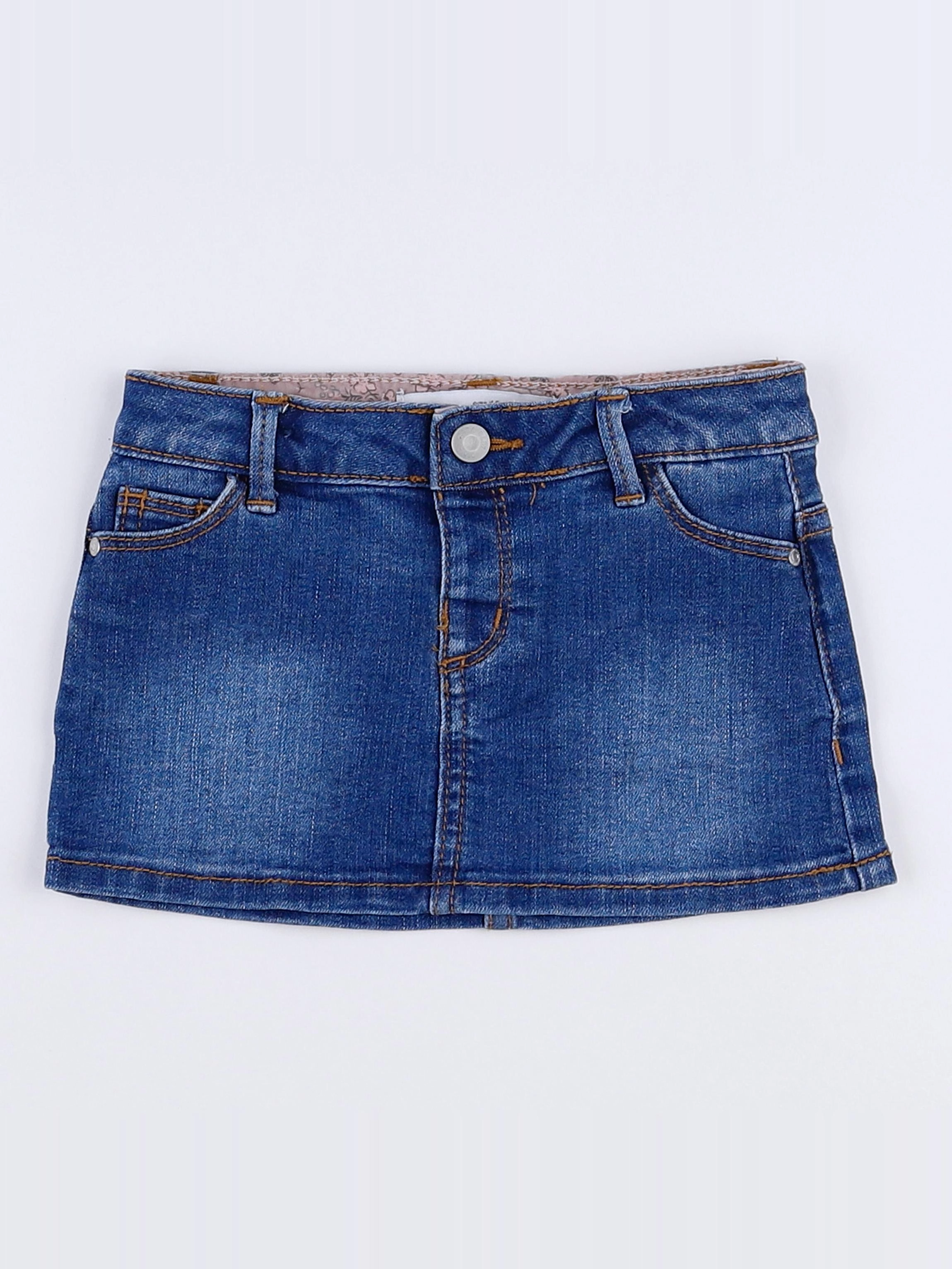 Zara - jupe bleu - 12/18 mois