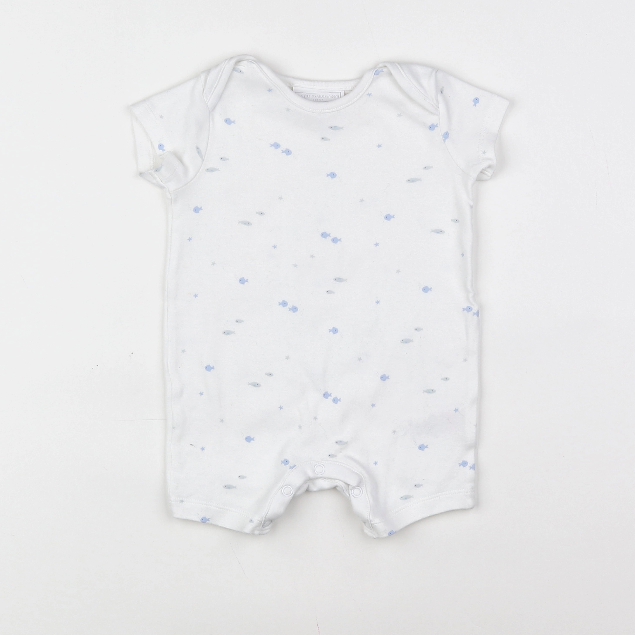 The little white company - pyjama coton blanc - 3/6 mois