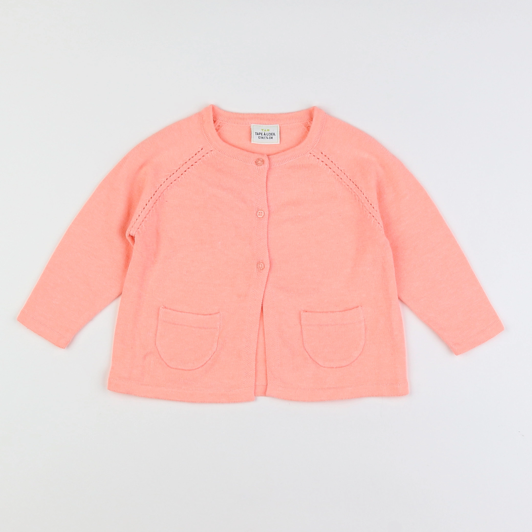 Tape à l'oeil - gilet rose - 12 mois