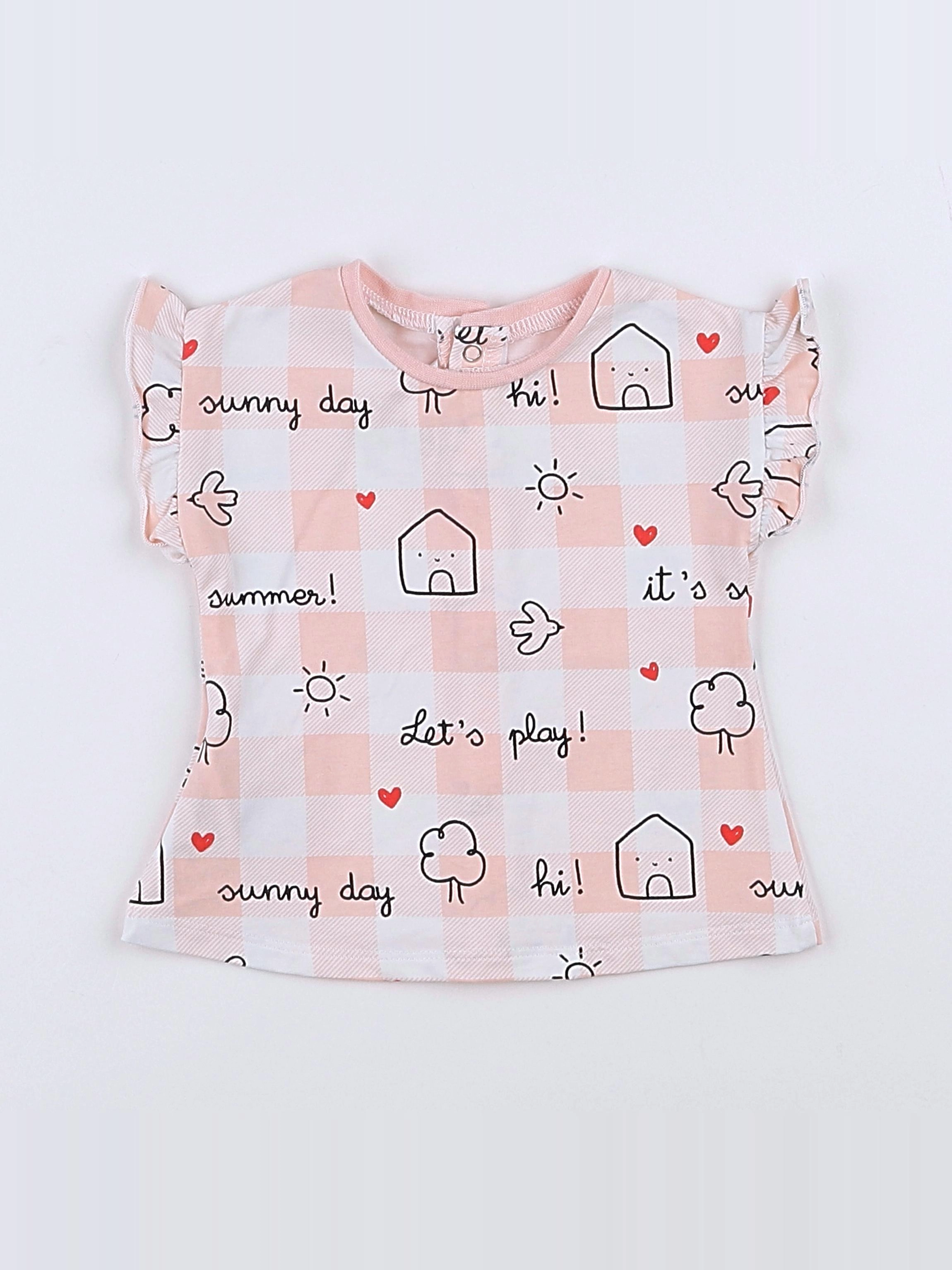 Mayoral - tee-shirt rose - 3 mois