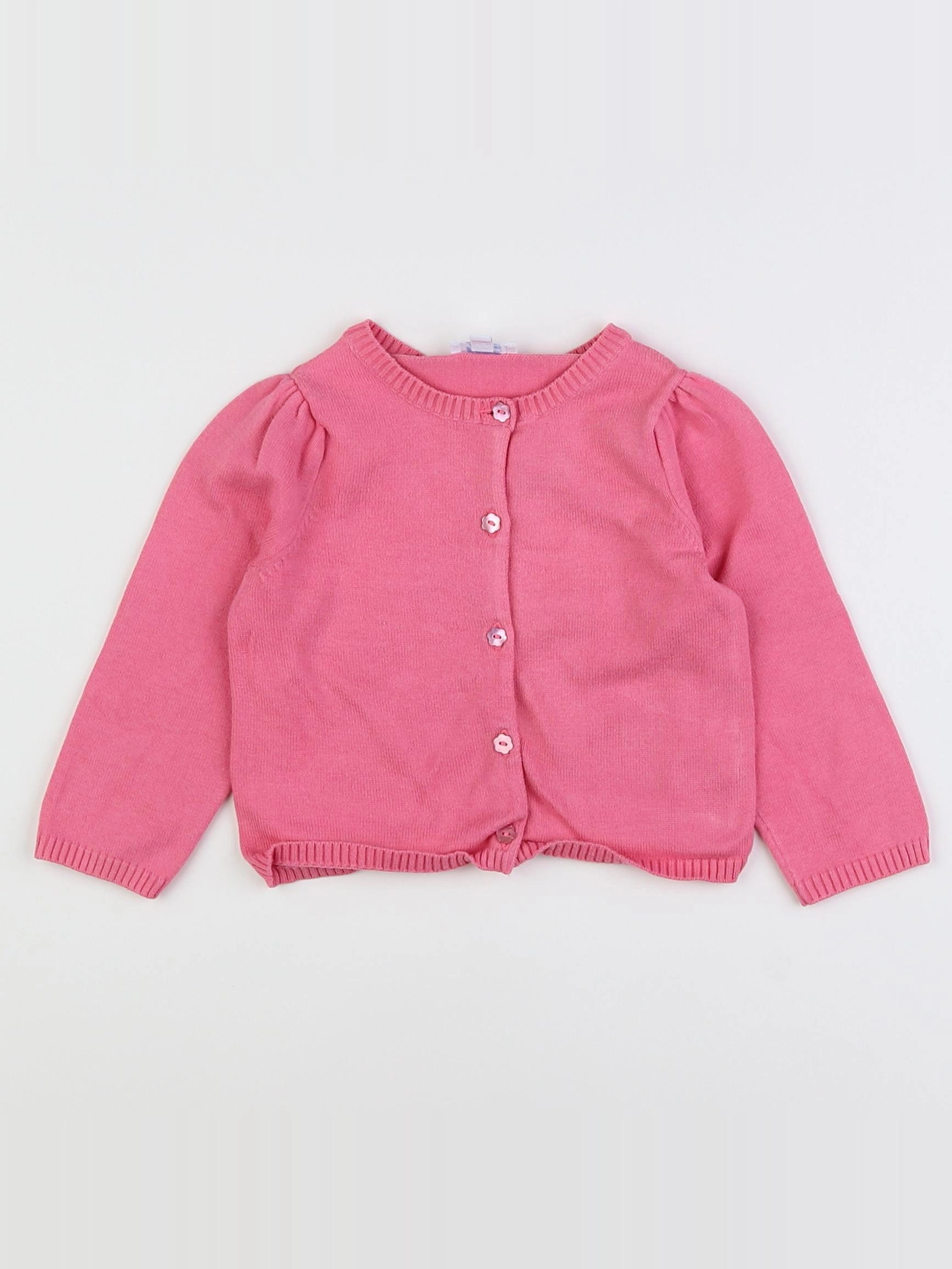 Jacadi - gilet rose - 12 mois