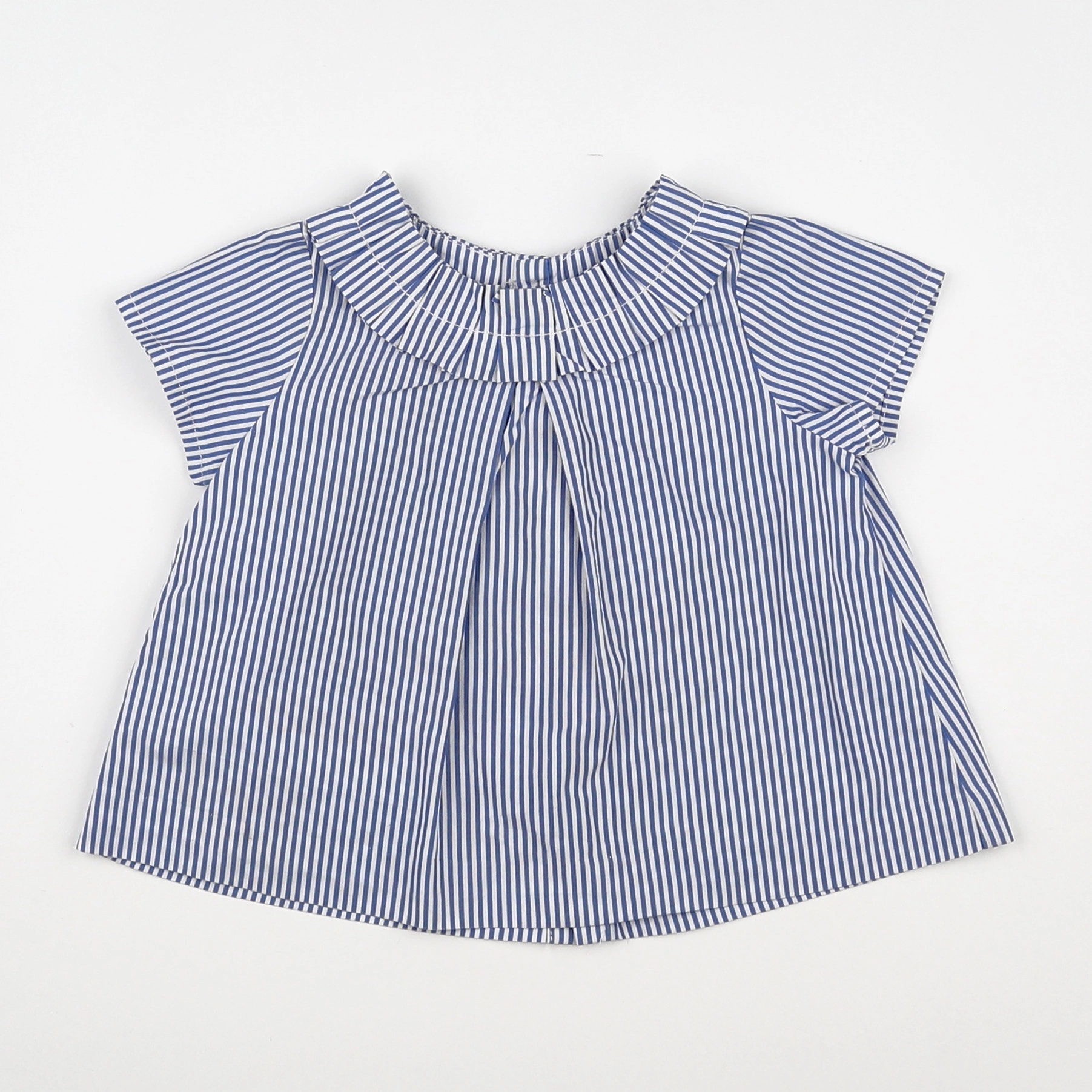 Jacadi - blouse blanc, bleu - 12 mois