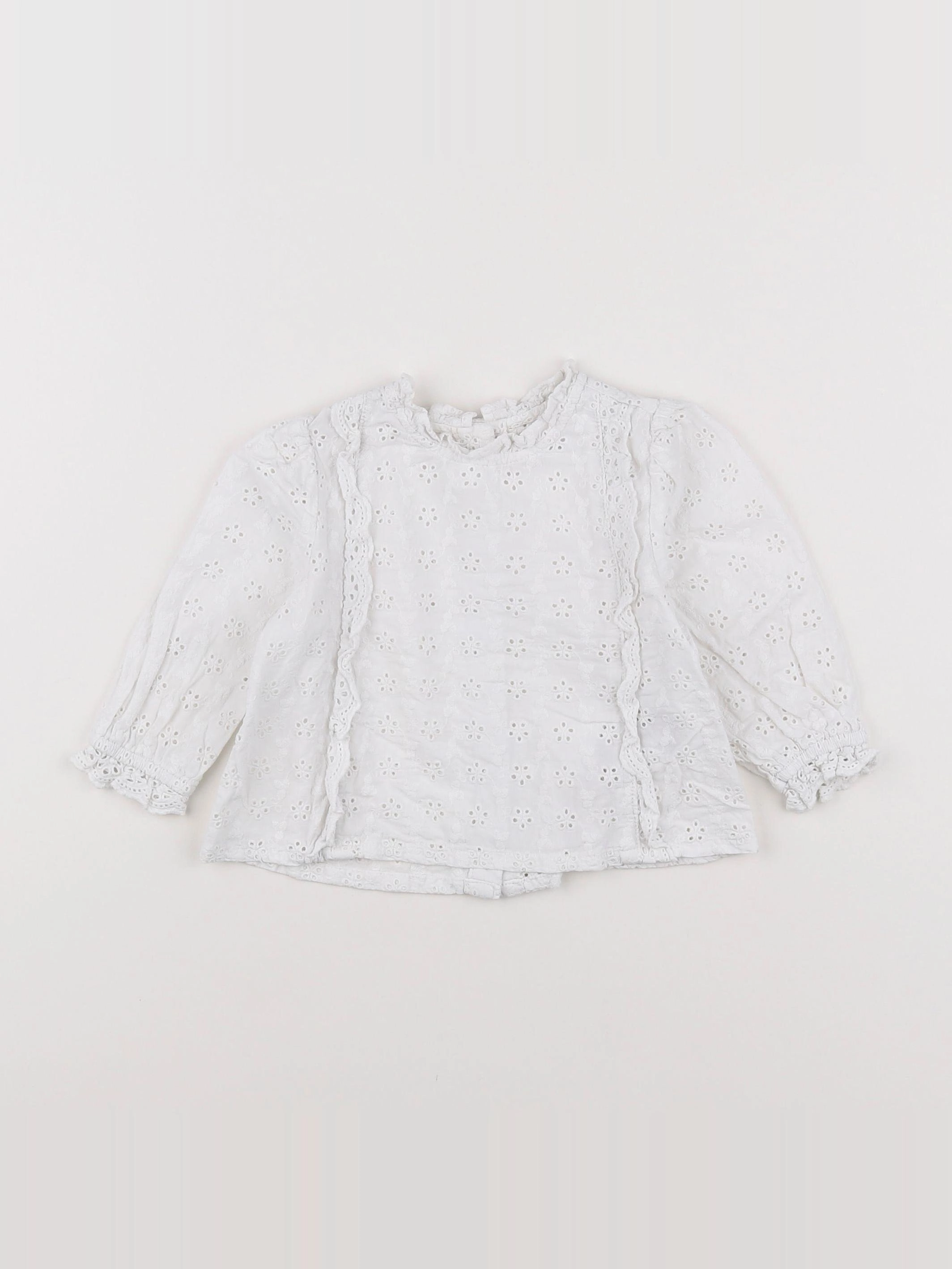 Vertbaudet - blouse blanc - 12 mois