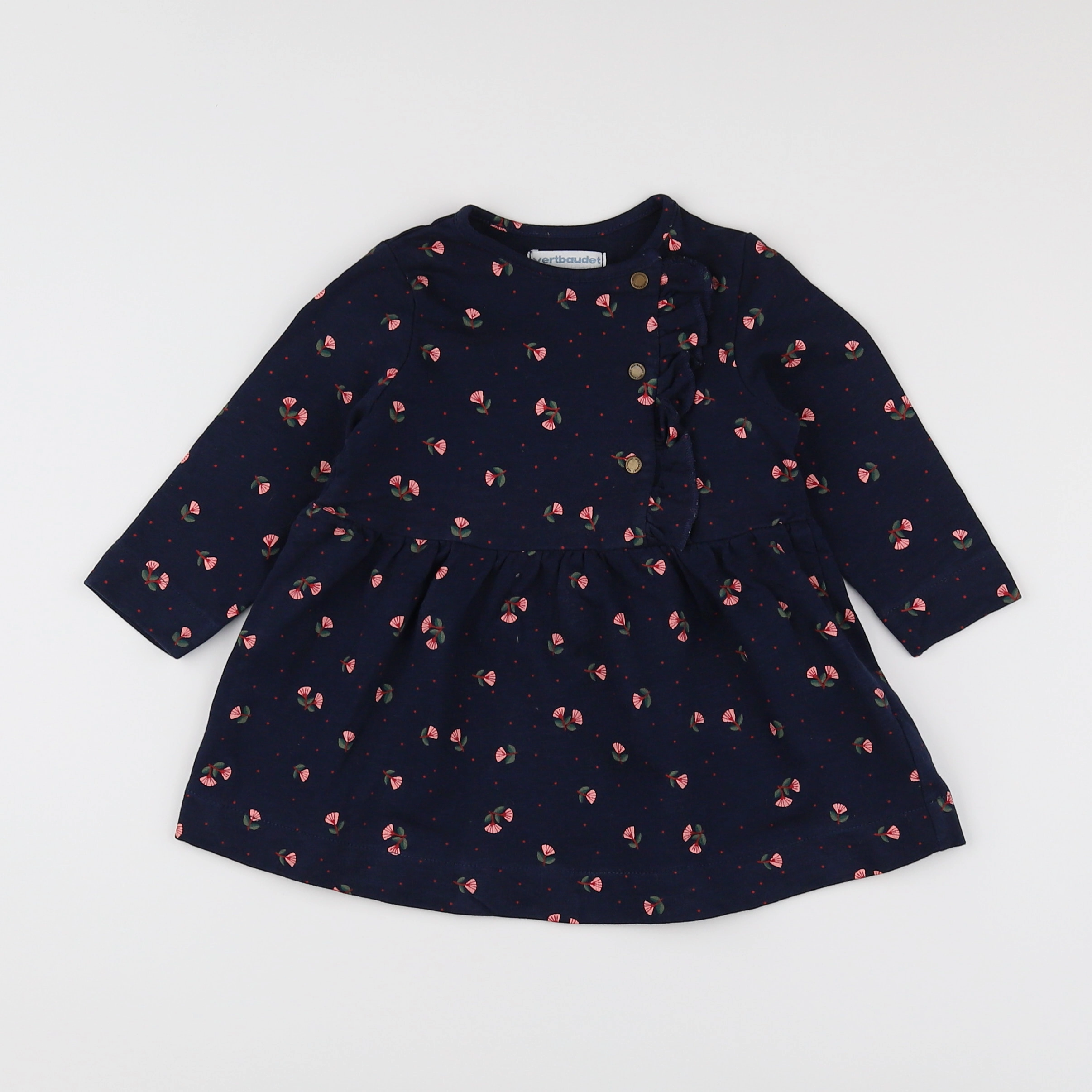 Vertbaudet - robe multicolore - 12 mois